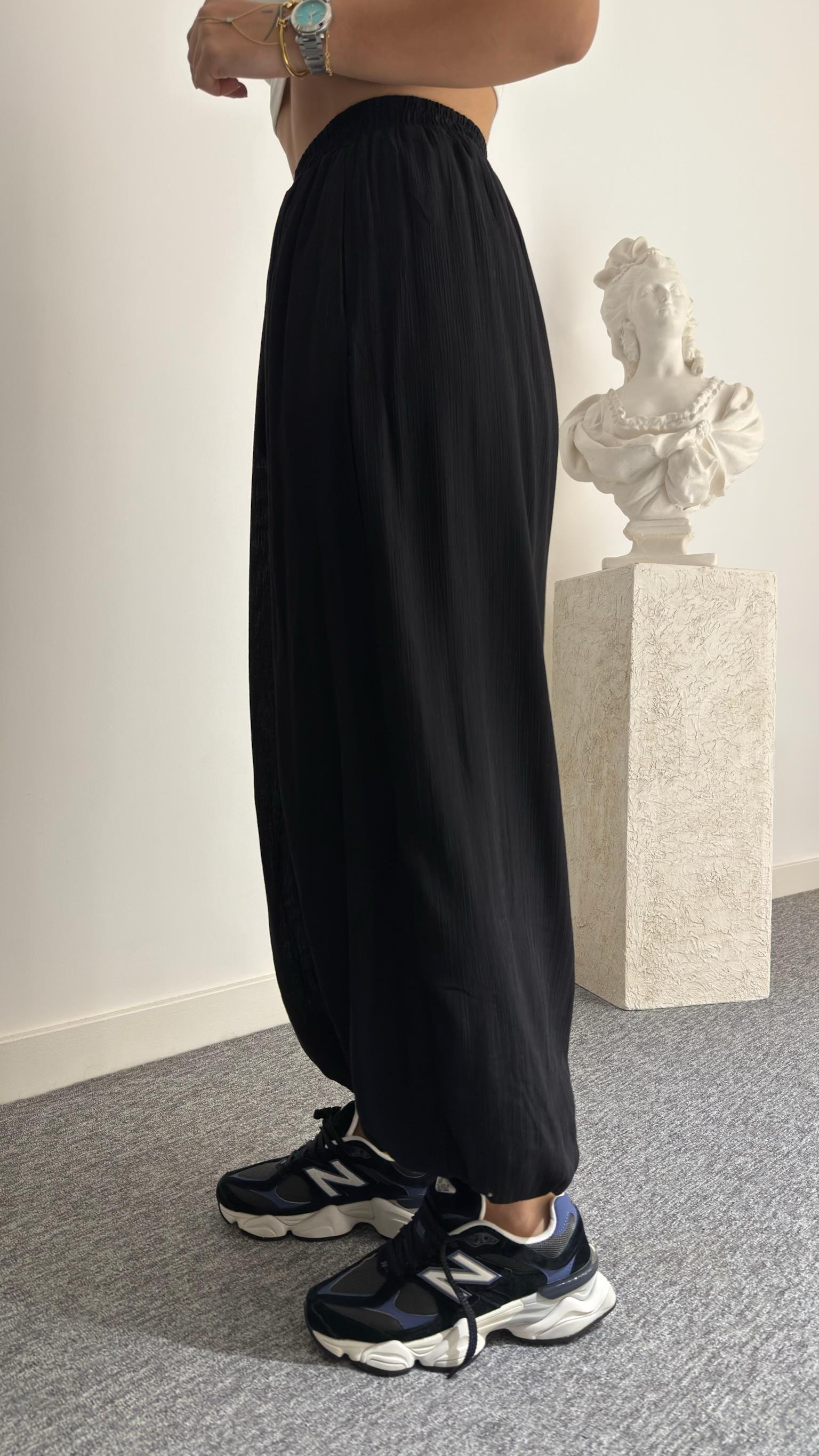 Siyah Rangis Şalvar Model Pantolon