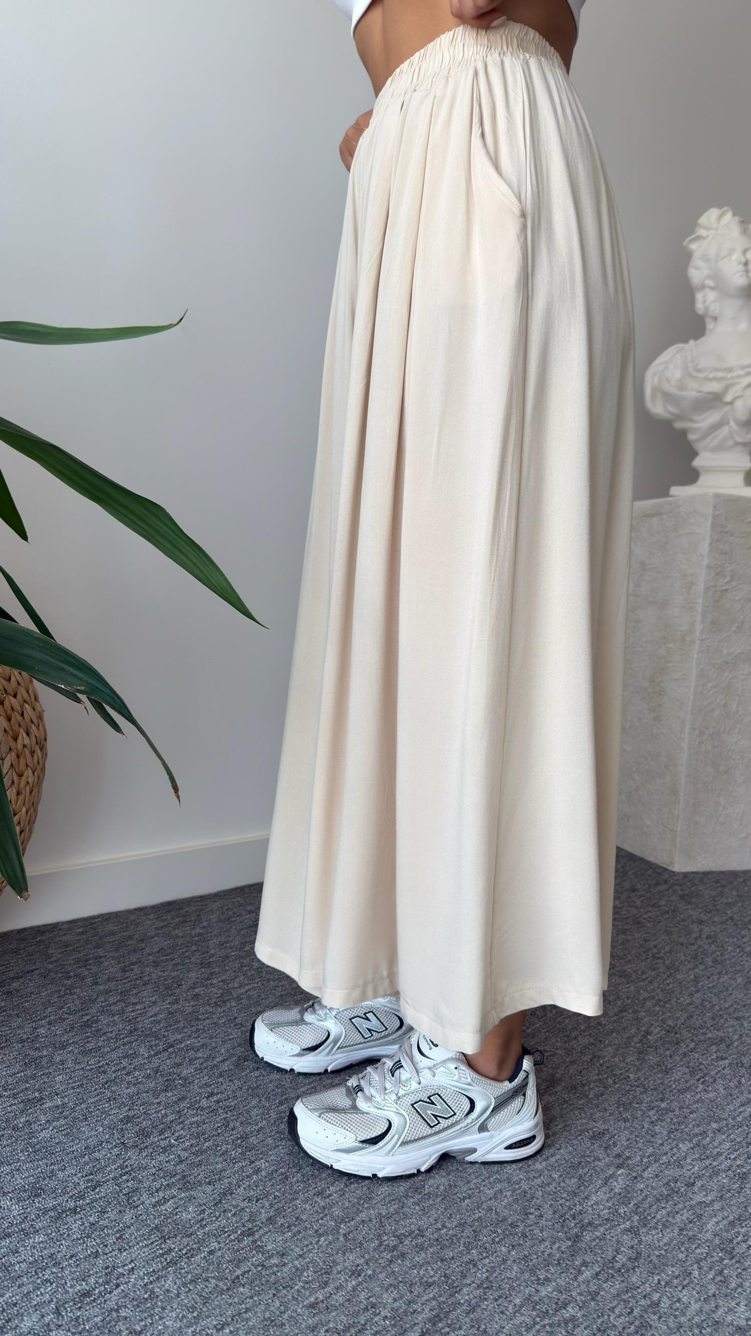 Bej Loreto Bol Paça Pantolon