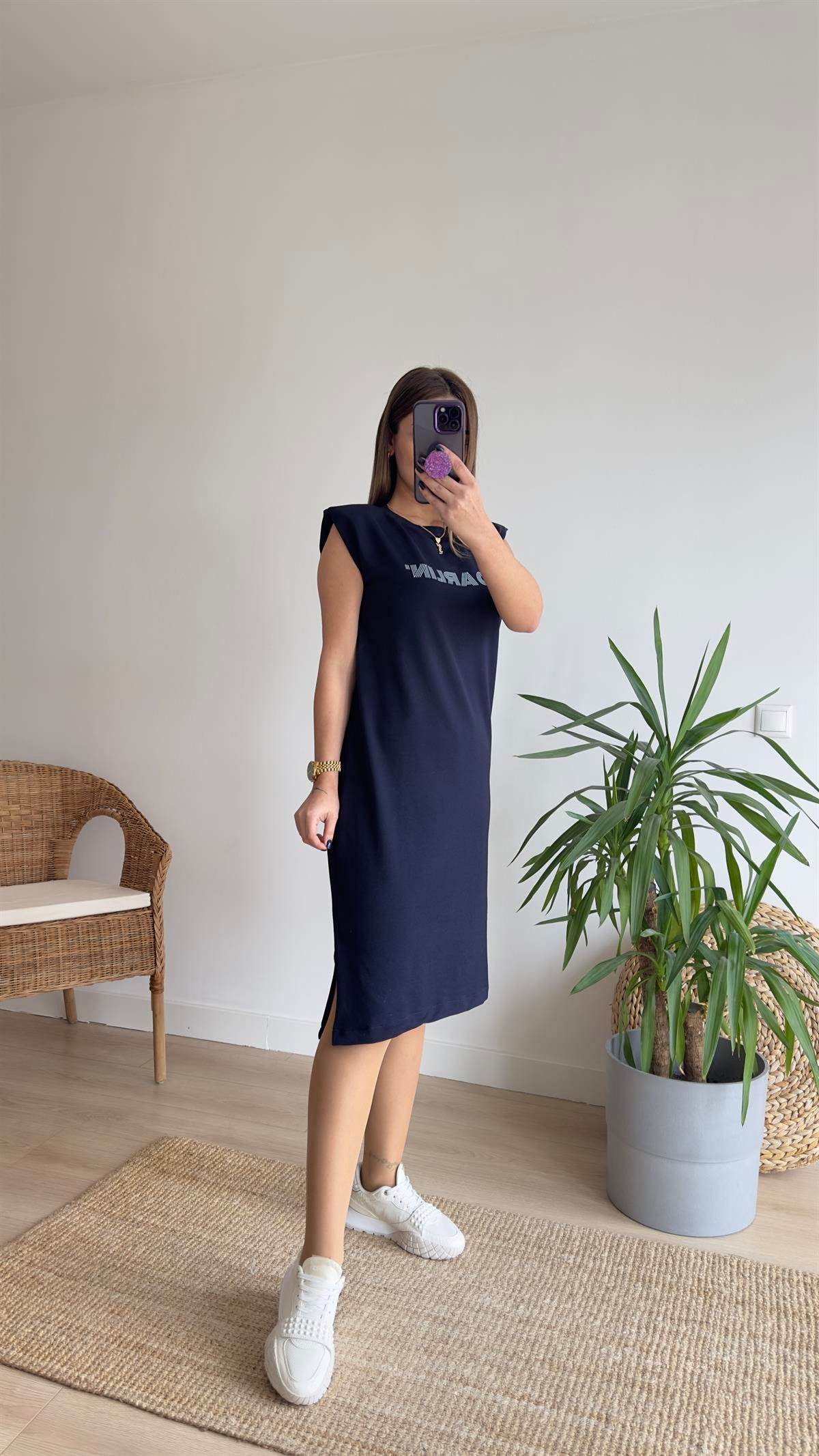 Darlin Vatkalı Basic Elbise 
