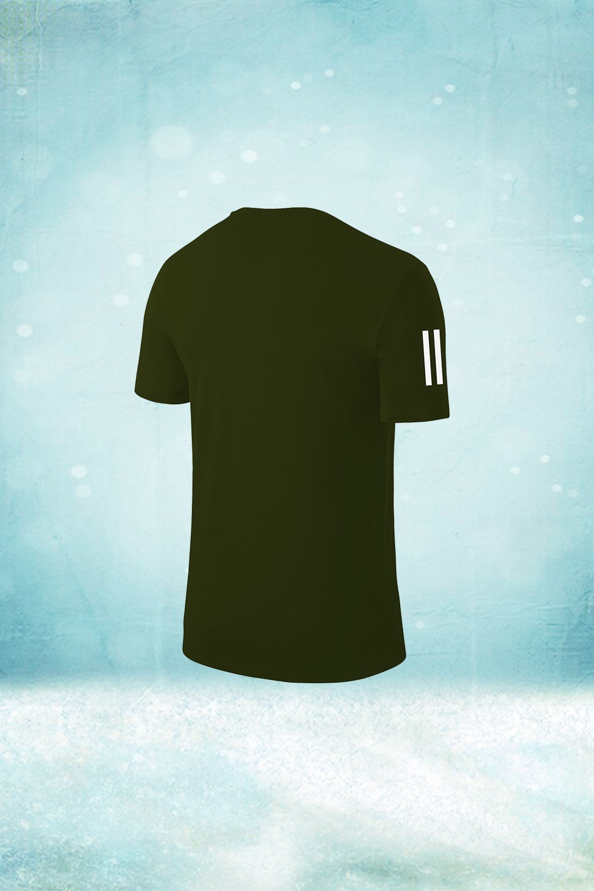 Büyük Beden Erkek Haki Günlük Sporcu Tişörtü 4XL-10XL - Göğsü tek bant - M5