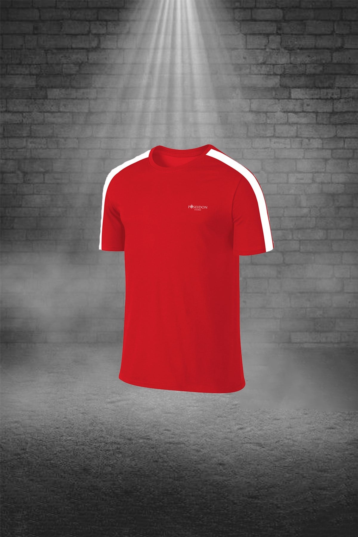 Büyük Beden Erkek Kırmızı Sporcu Tişört ve Şort Takımı 4XL-10XL - siyah tek bant şerit - M2