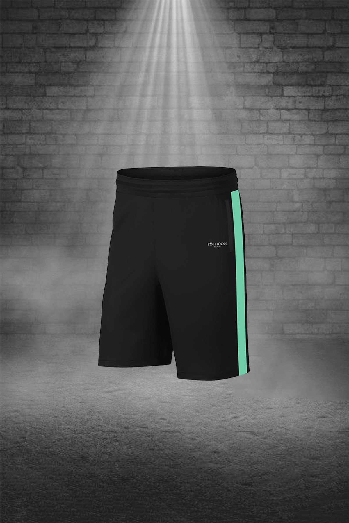 Büyük Beden Erkek Mint Yeşili Günlük Sporcu Tişört ve Şort Takımı 4XL-10XL - siyah tek bant şerit - M2