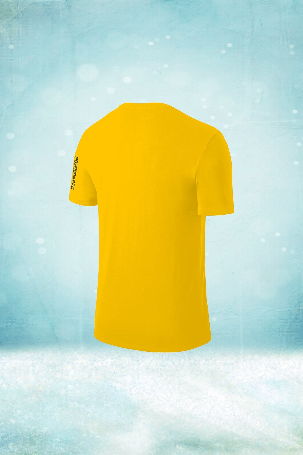 Büyük Beden Erkek Sarı Günlük Sporcu Tişörtü 4XL-10XL - Poseidon pro - M6