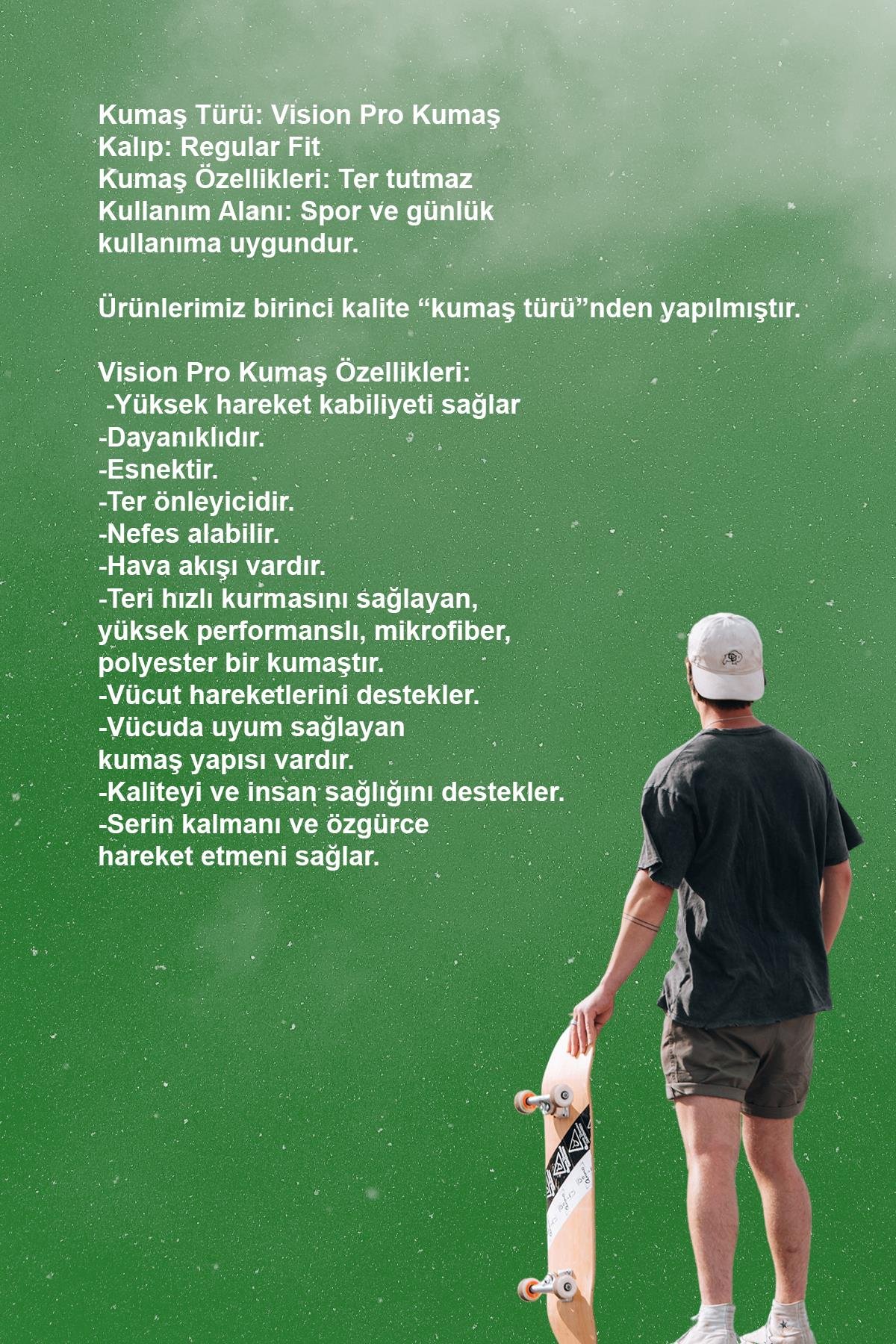 Büyük Beden  Erkek Siyah Vision Pro Kumaş Günlük Rahat Tişört  4XL-10XL