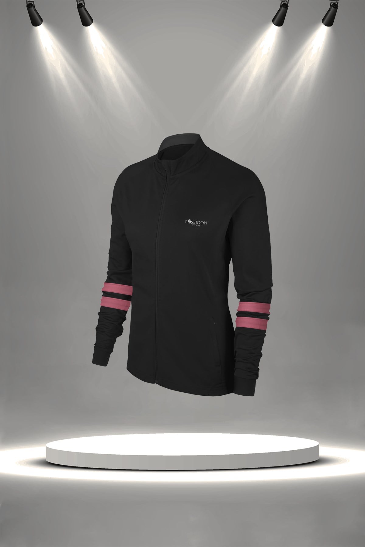Büyük Beden Kadın Siyah Günlük Sporcu Eşofman Takımı 4XL-8XL pudra iki bant - M3
