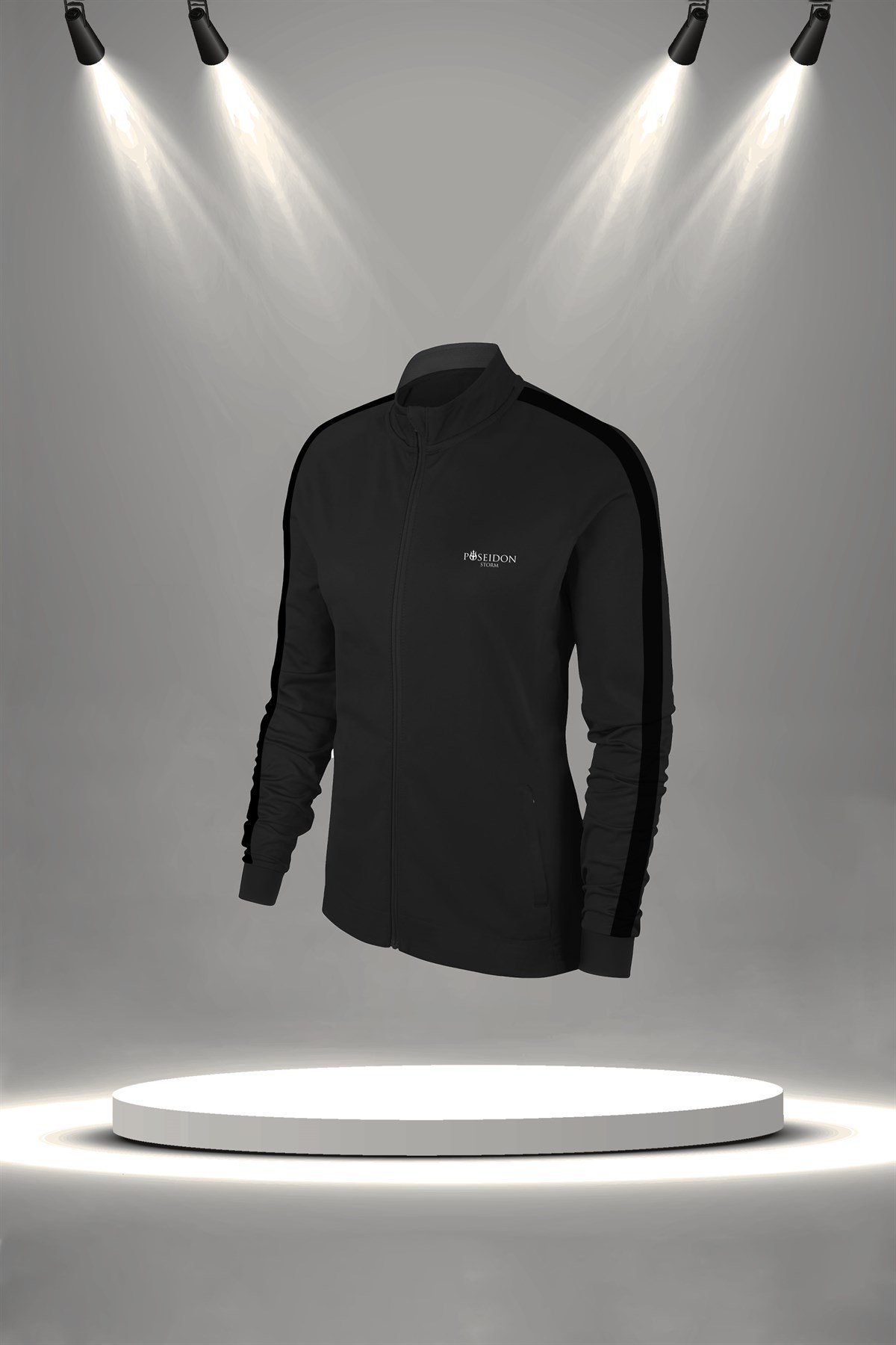 Büyük Beden Kadın Siyah İnterlok Kumaş Koşu ve Yürüyüş için Rahat Eşofman Sporcu Seti (4XL-10XL)