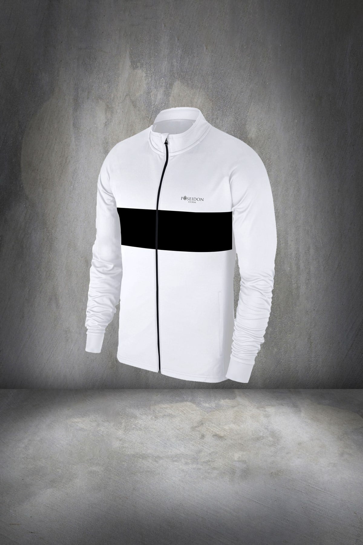 Erkek Beyaz Günlük Sporcu Eşofman Takımı S-3XL - siyah ön detay - M12