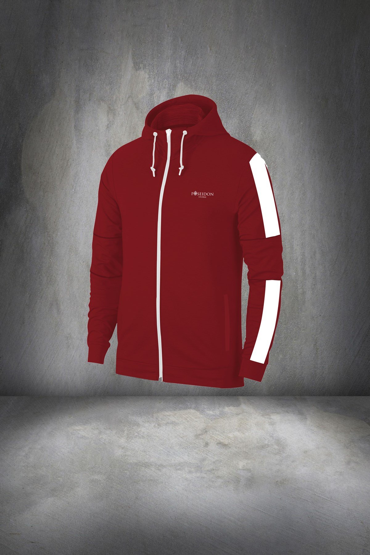 Erkek Bordo Günlük Sporcu Eşofman Takımı S-3XL - parçalı tek bant - M15