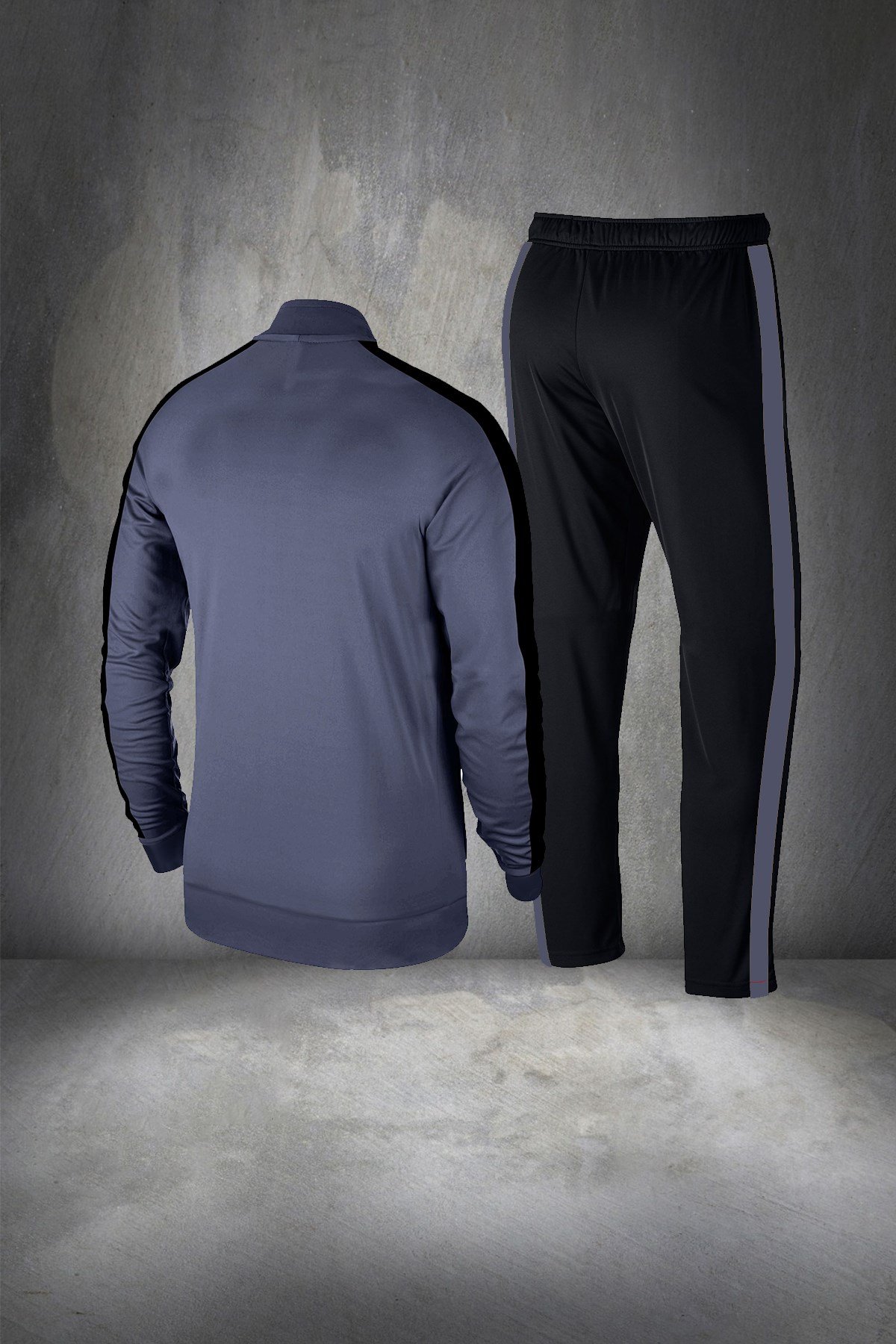 Erkek Füme Günlük Sporcu Eşofman Takımı S-3XL tek bant şerit - M1
