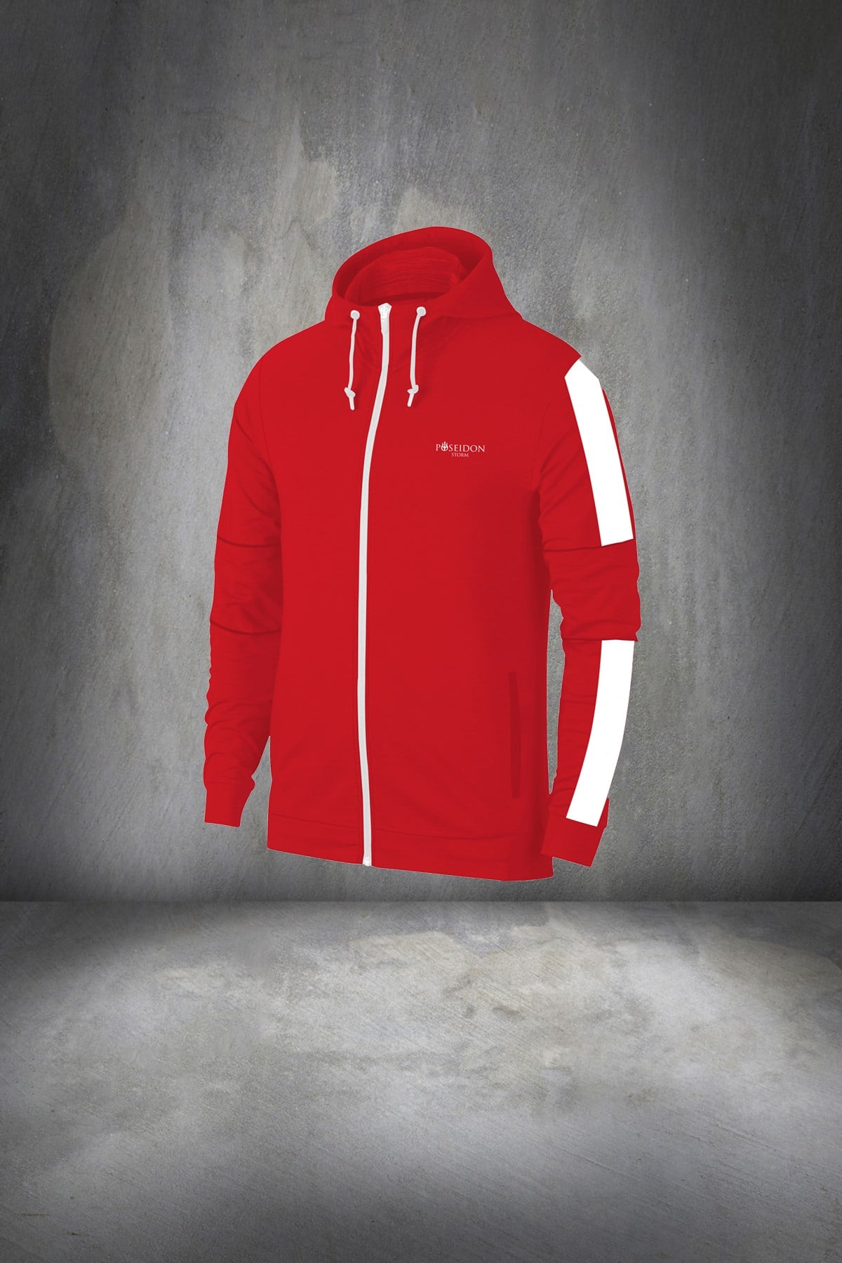 Erkek Kırmızı Günlük Sporcu Eşofman Takımı S-3XL - parçalı tek bant - M15