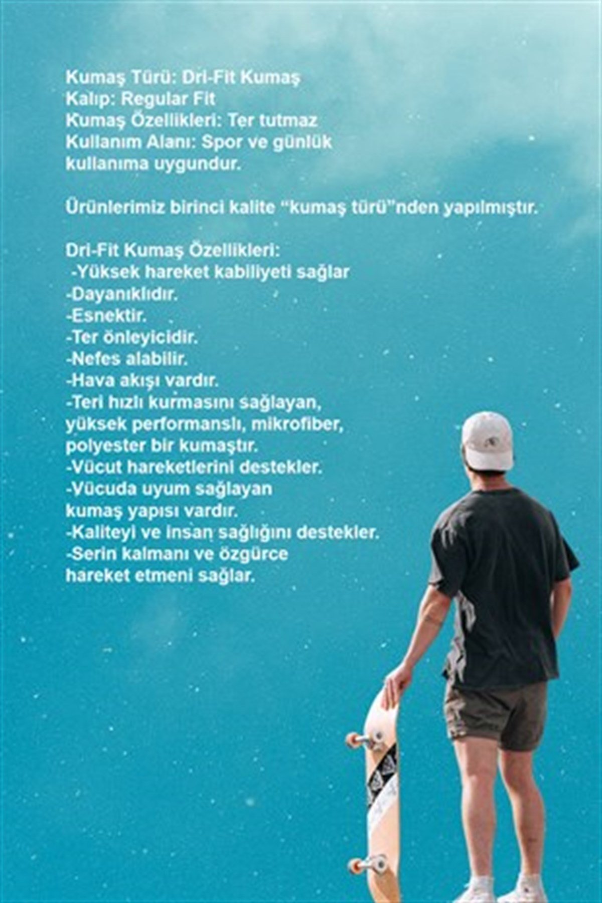 Erkek Mavi Günlük Sporcu Tişörtü S-3XL - Göğsü çift şerit - M2