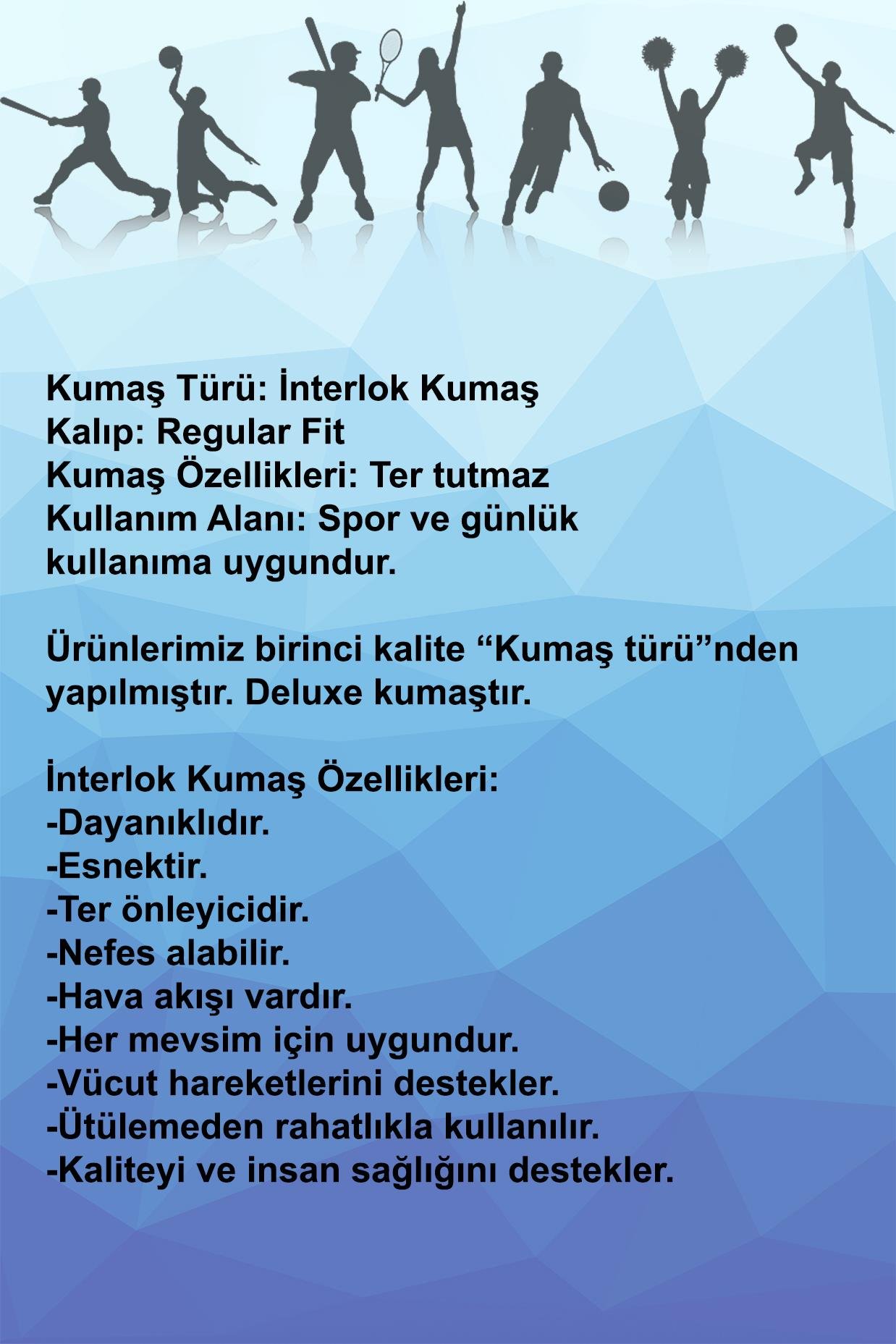 Erkek Mavi İnterlok Kumaş Deluxe Eşofman Takımı M3
