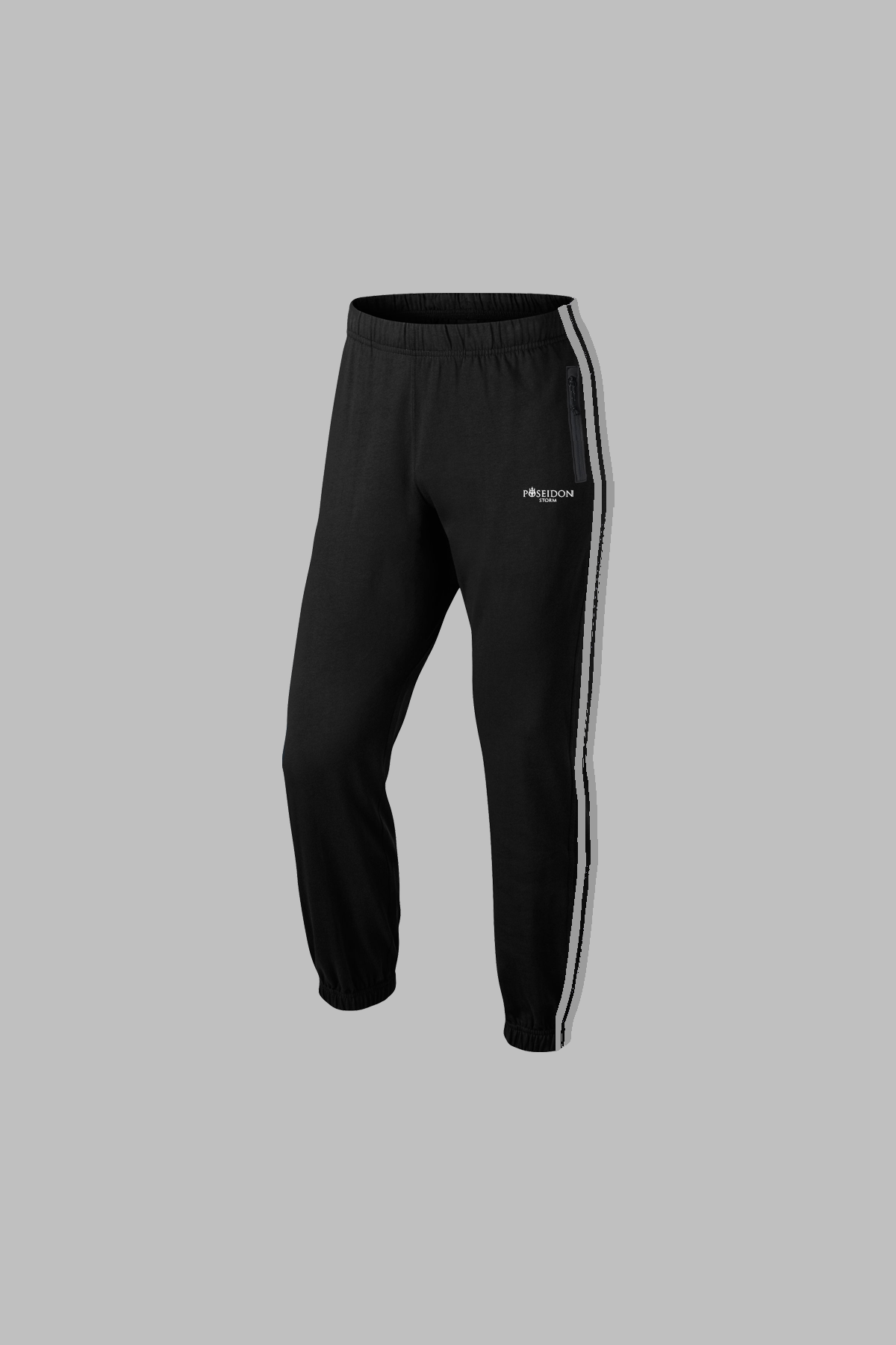 Erkek Siyah Özel Supra Penye Kumaş Rahat Cepli Eşofman Takımı S-3XL