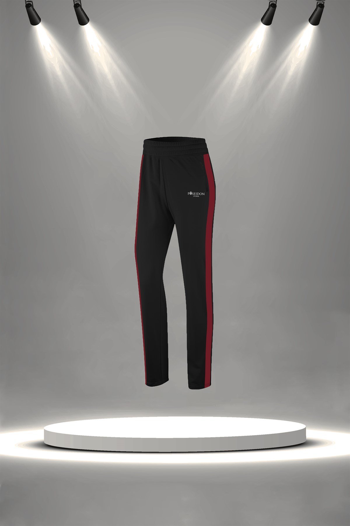 Kadın Bordo Günlük Sporcu Eşofman Takımı S-3XL tek bant şerit - M1