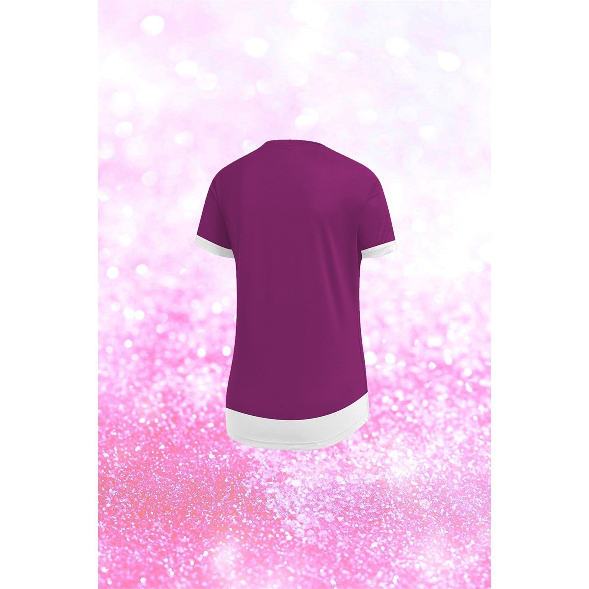 Kadın Mor Dri-Fit Kumaş  Baskısız Bisiklet Yaka T-shirt    S-3XL 