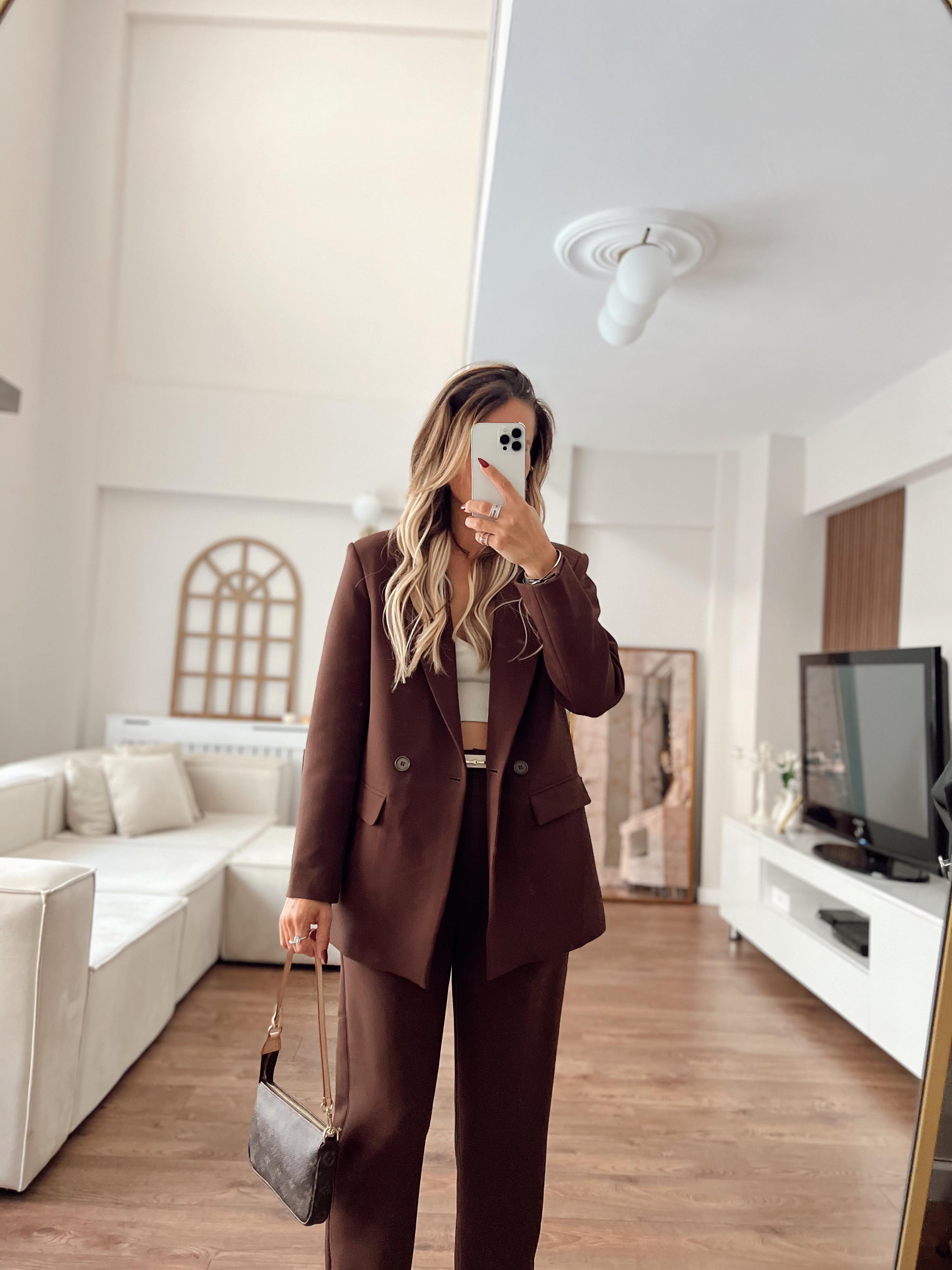 Nişantaşı Butik ACI KAHVE BLAZER CEKET