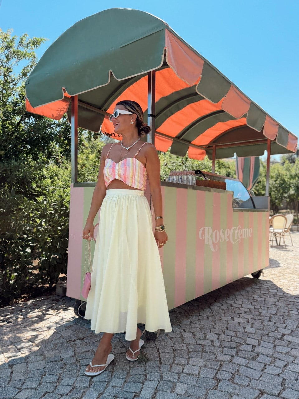 Nişantaşı Butik ASTARLI DİKİŞ DETAY SARI ETEK