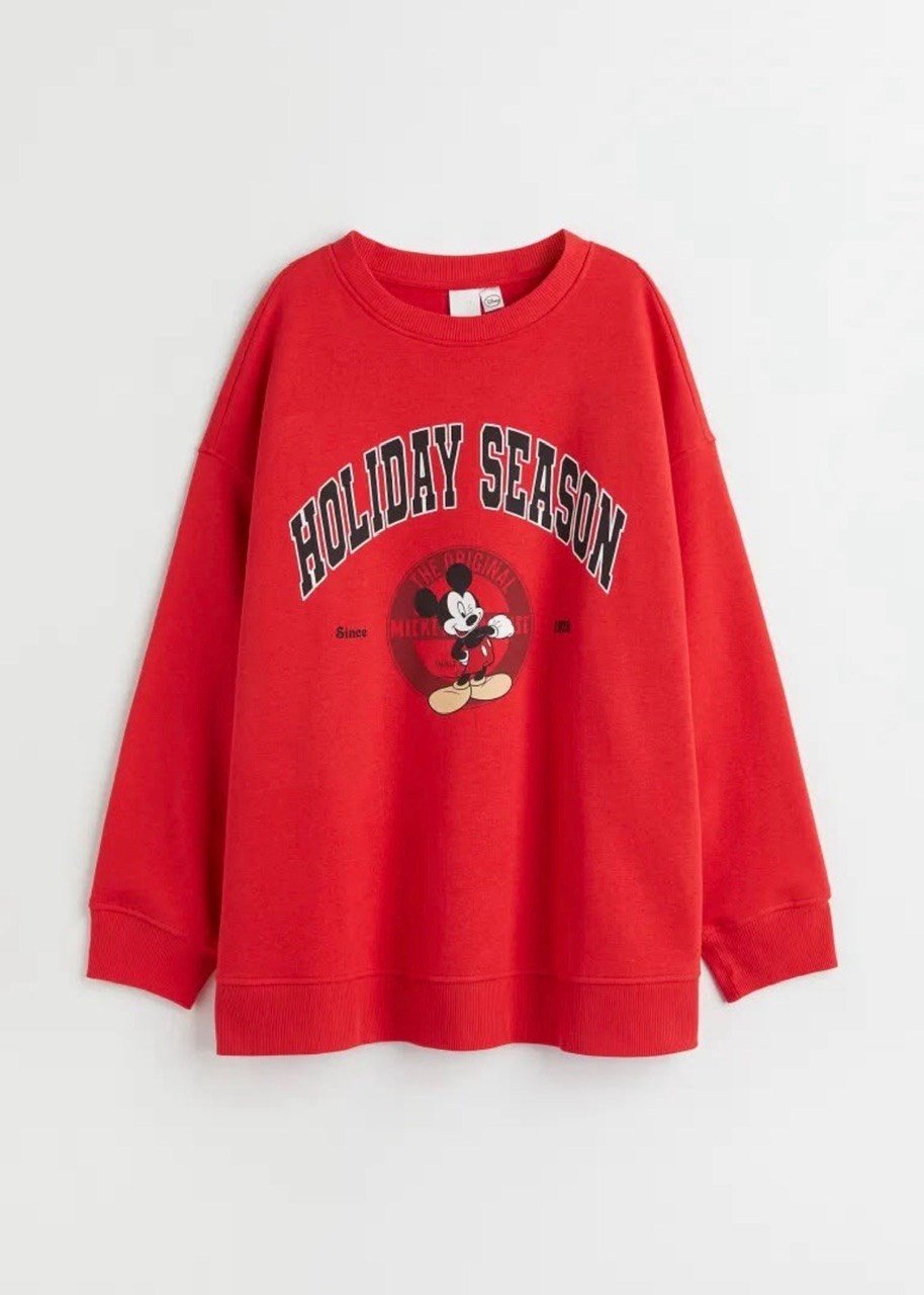 Nişantaşı Butik BASKI DETAY KIRMIZI 2İPLİK SWEATSHİRT