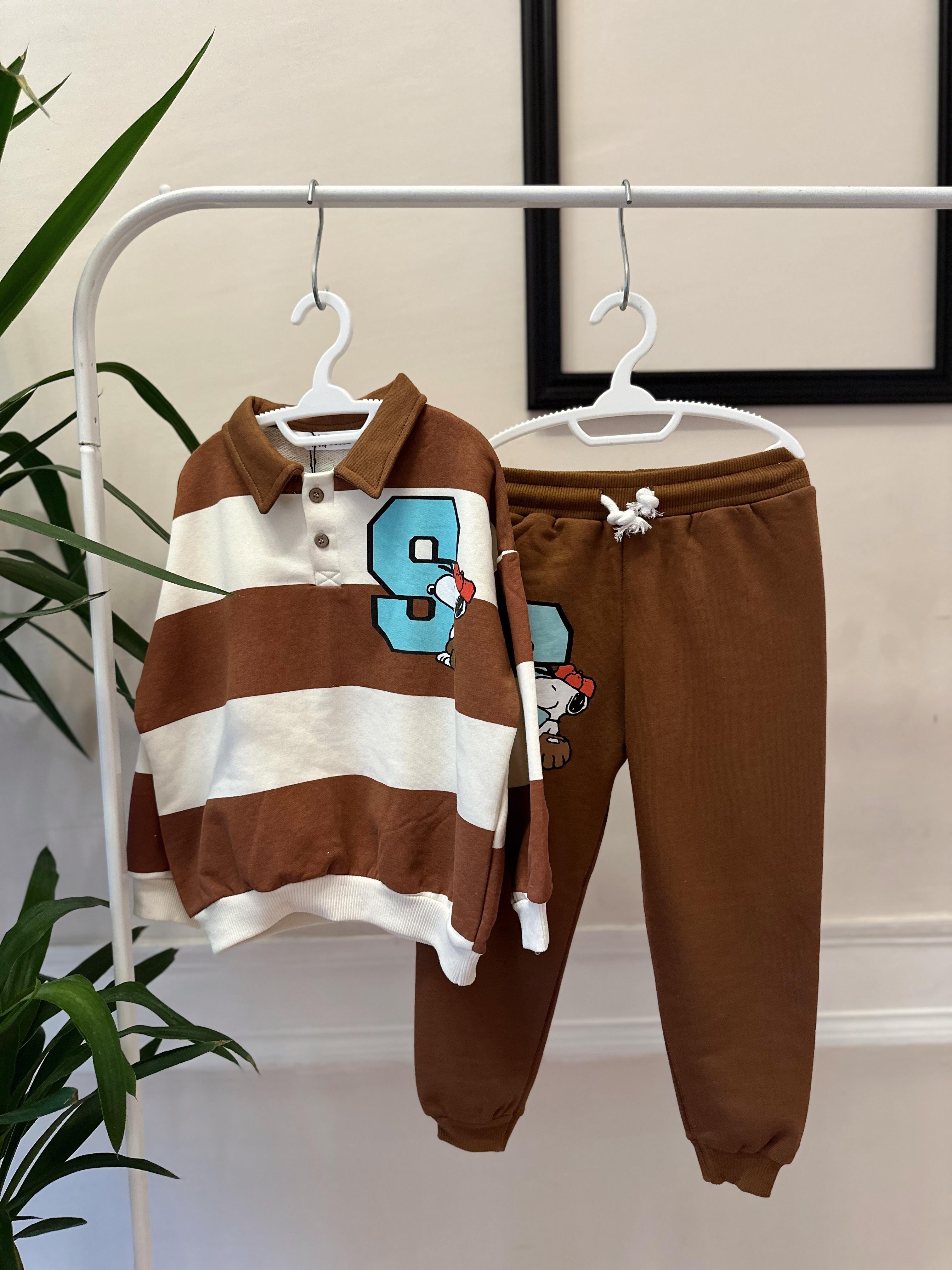 Nişantaşı Kids BASKILI ÇİZGİ DESEN TAKIM