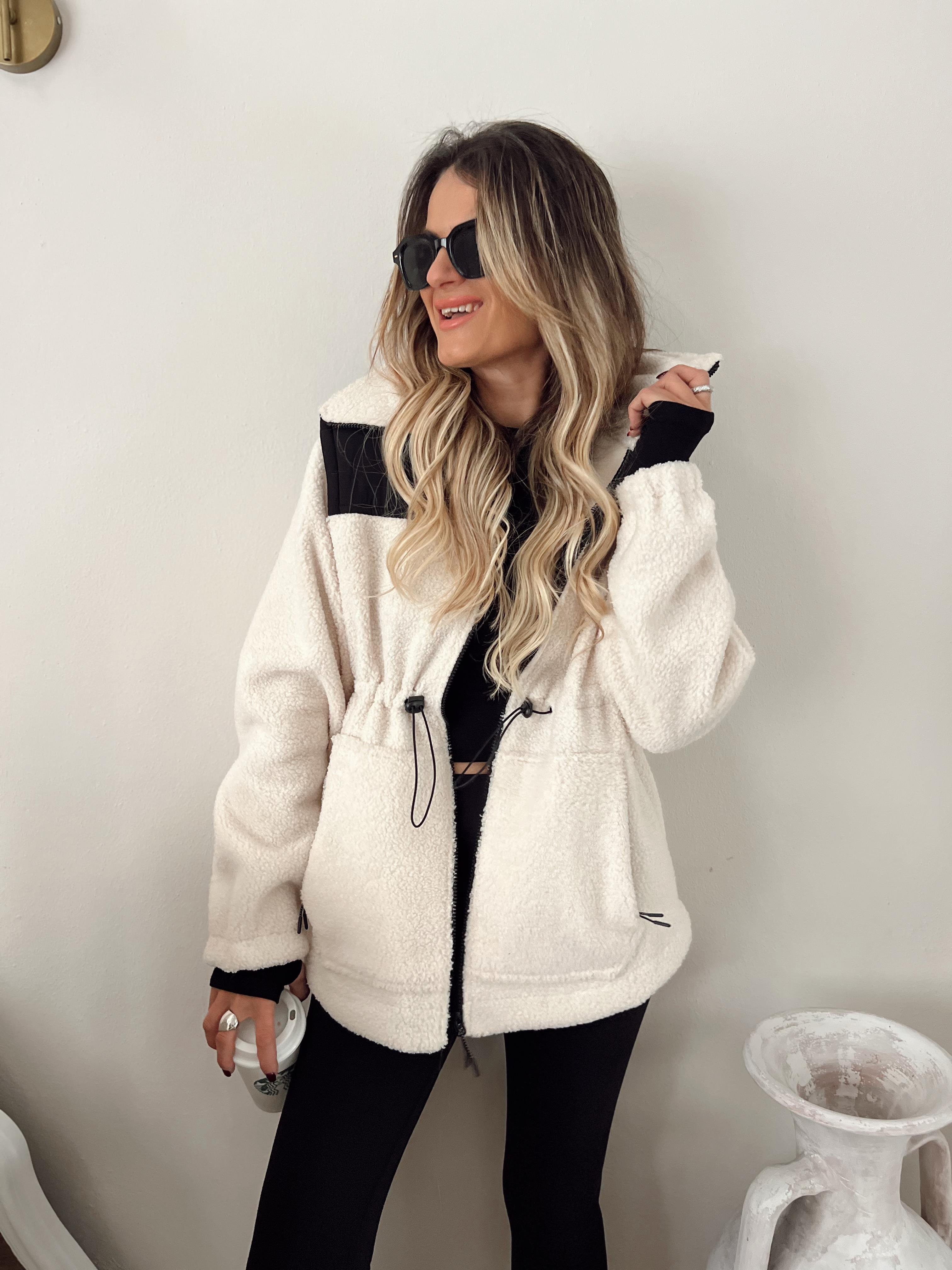 Nişantaşı Butik BEL BÜZGÜ DETAY TERMAL TEDDY CEKET