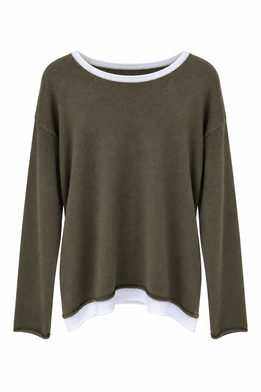 Nişantaşı Butik BİYELİ MERSERİZE HAKİ YEŞİL