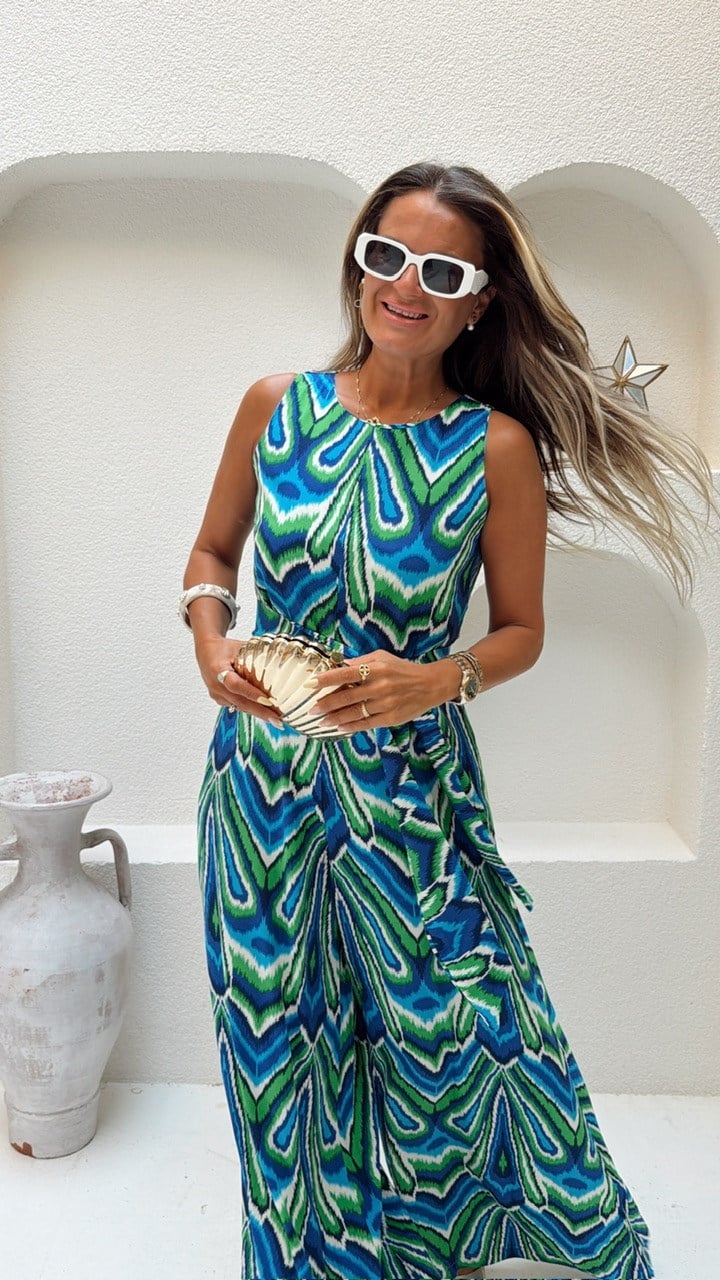 Nişantaşı Butik BOL PAÇA DESENLİ VİSKON TULUM