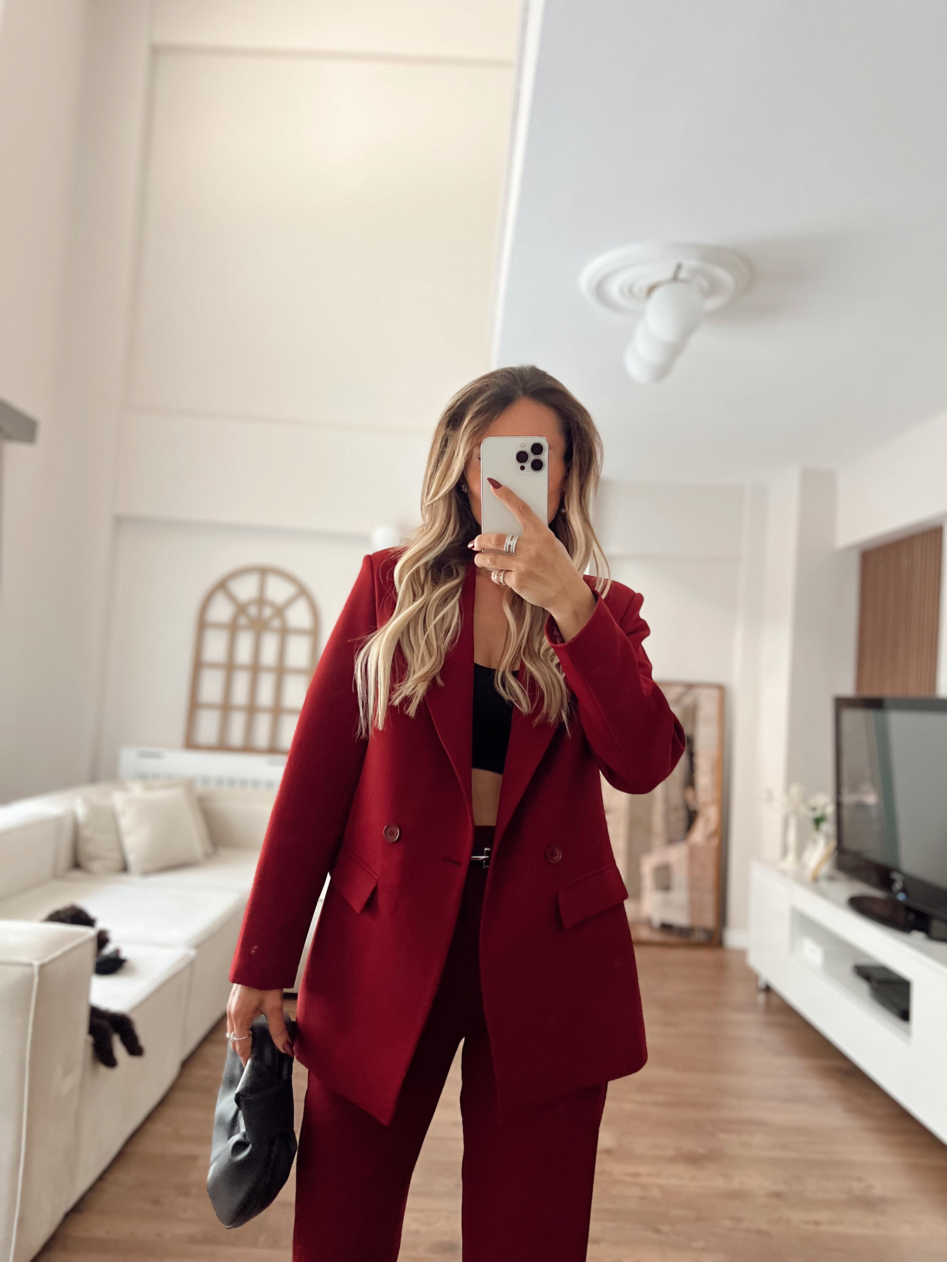 Nişantaşı Butik BORDO BLAZER CEKET