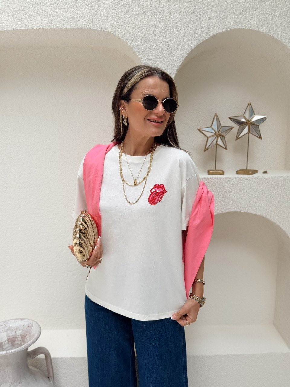 Nişantaşı Butik ÇİFT YÖN BASKI ROLLİNG STONES TSHİRT