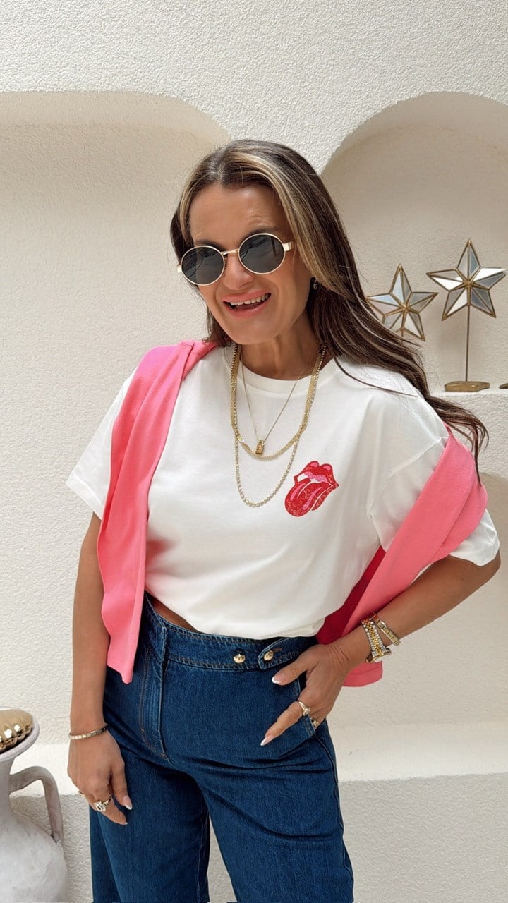 Nişantaşı Butik ÇİFT YÖN BASKI ROLLİNG STONES TSHİRT