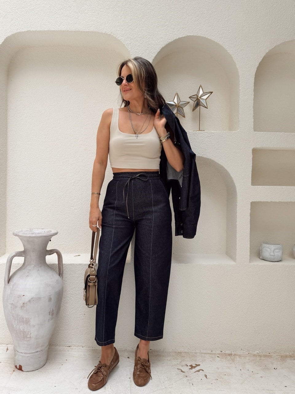 Nişantaşı Butik ÇİMA DİKİŞ DETAY KONTRAST PANTOLON
