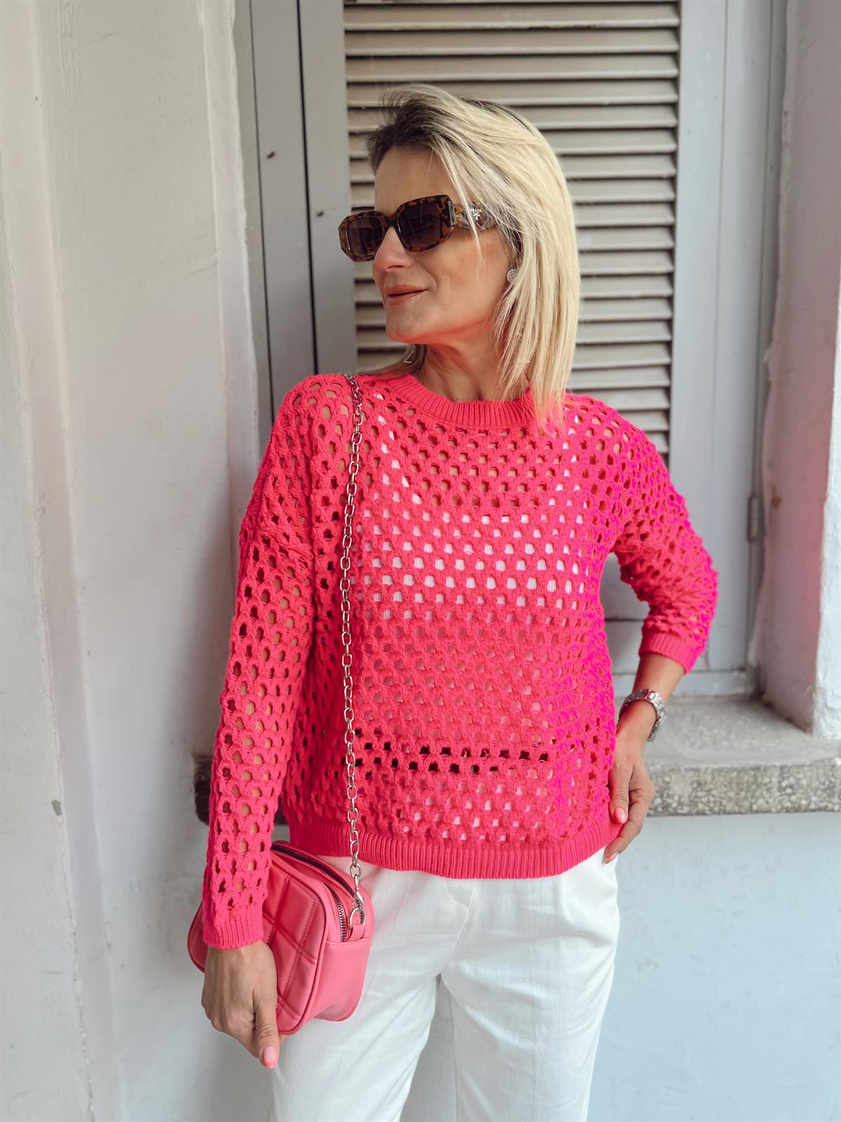 Nişantaşı Butik DELİKLİ MERSERİZE PEMBE