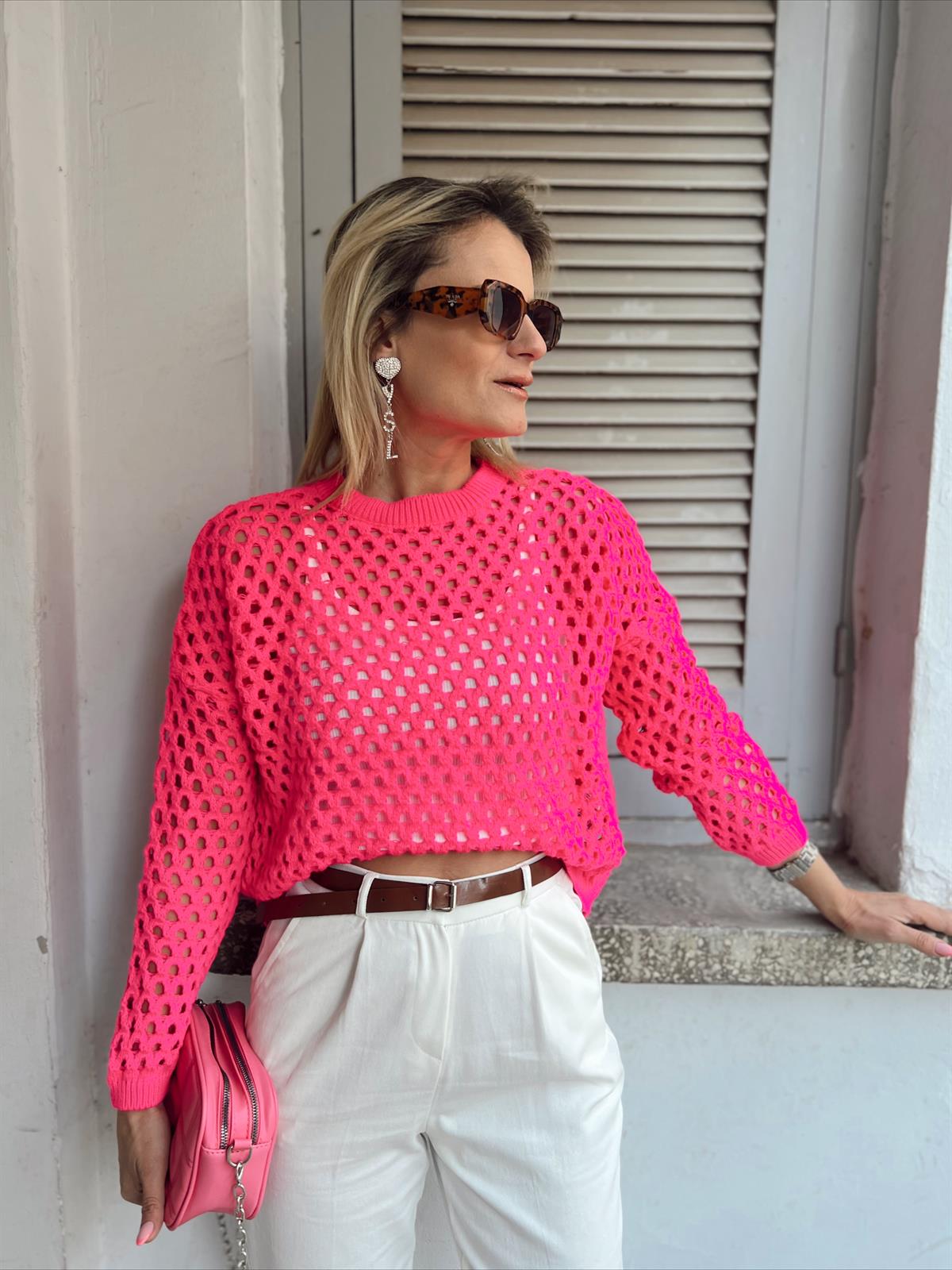 Nişantaşı Butik DELİKLİ MERSERİZE PEMBE