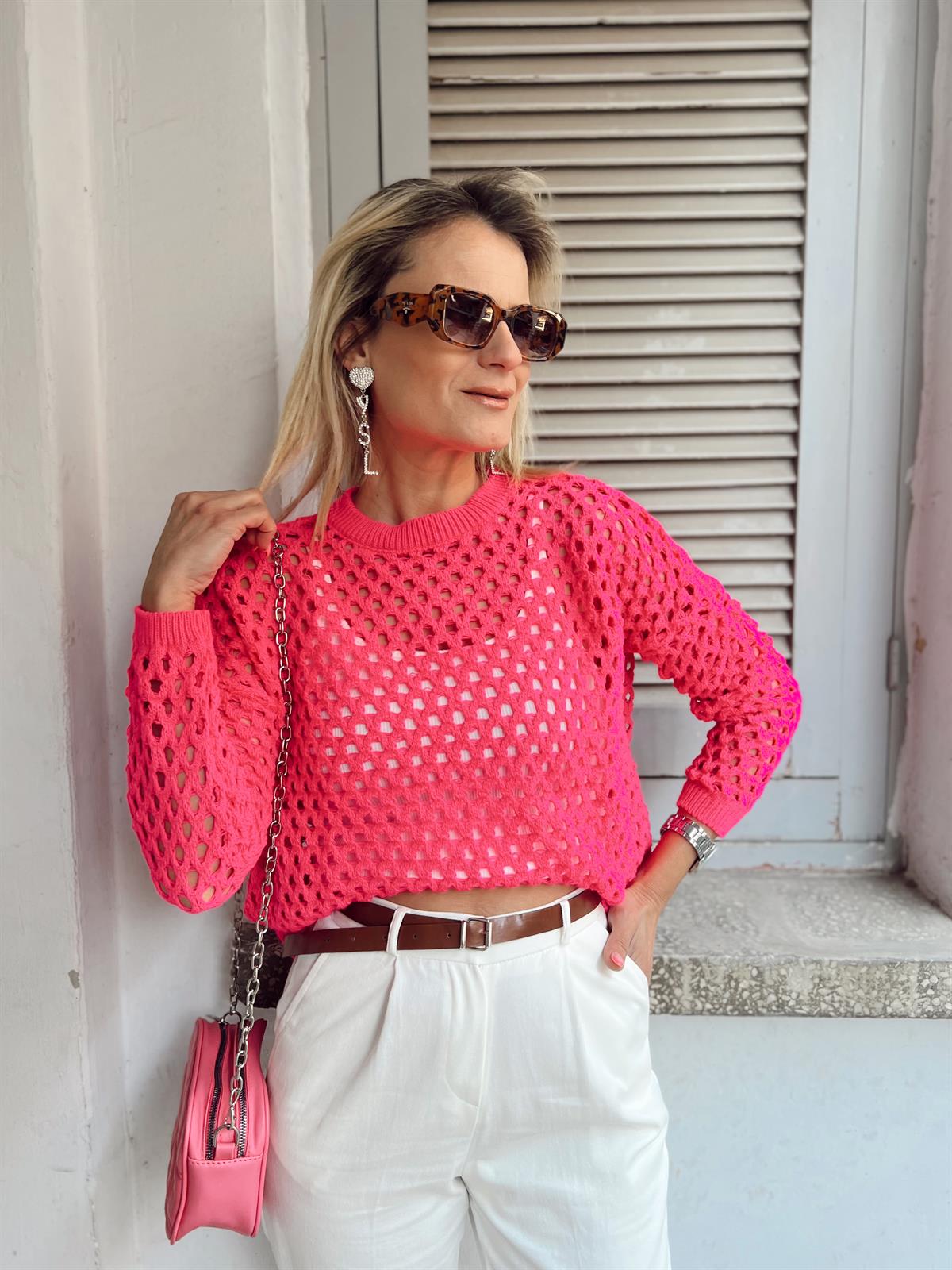 Nişantaşı Butik DELİKLİ MERSERİZE PEMBE