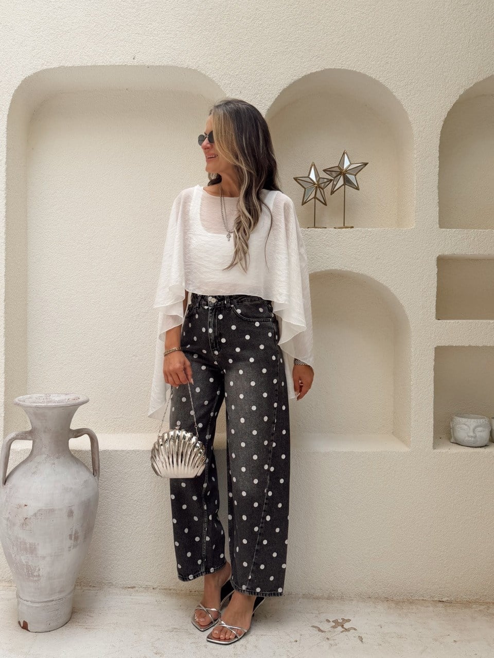 Nişantaşı Butik DİKİŞ DETAY BALON JEAN YIKAMALI ANTRASİT