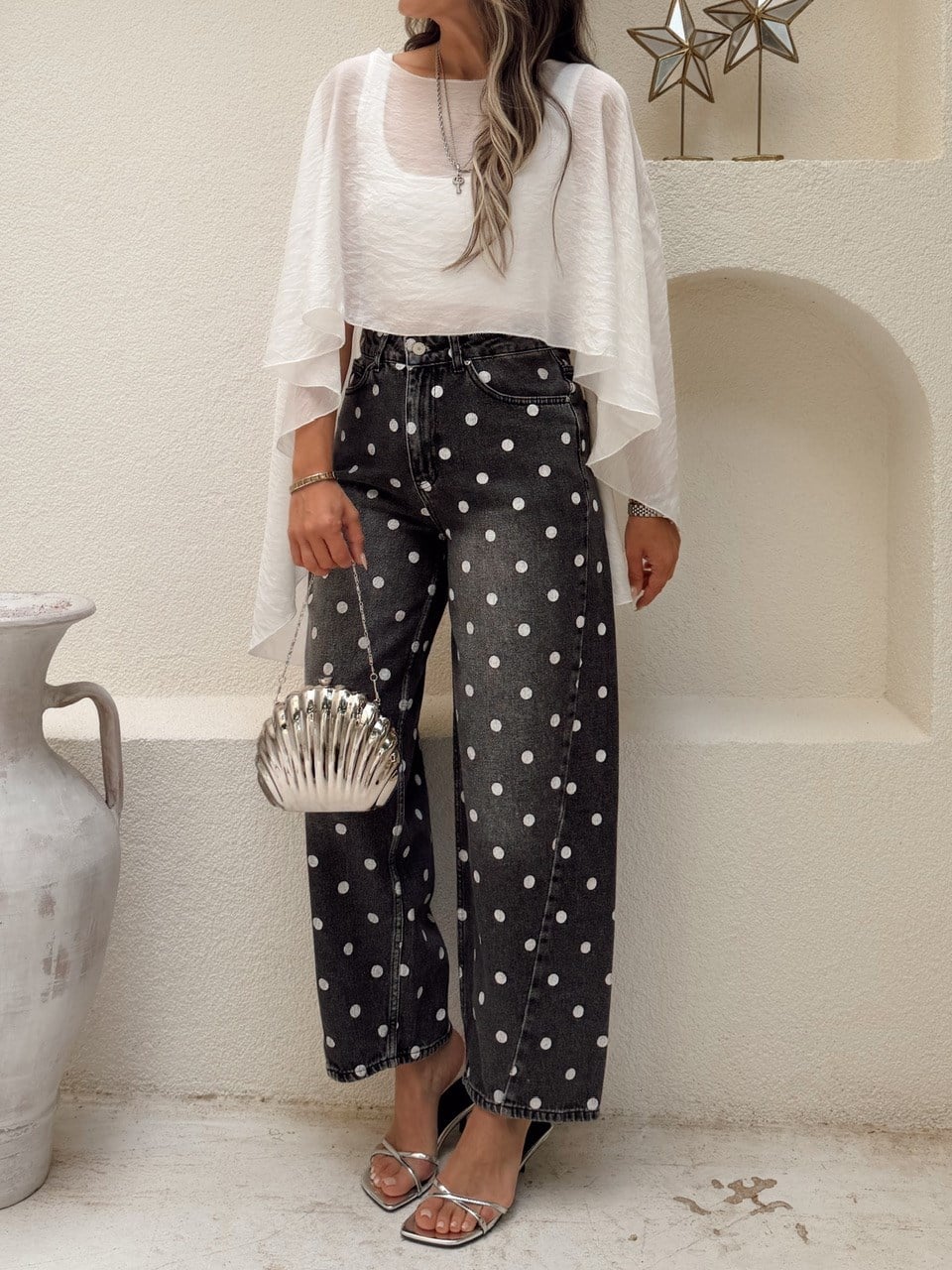 Nişantaşı Butik DİKİŞ DETAY BALON JEAN YIKAMALI ANTRASİT