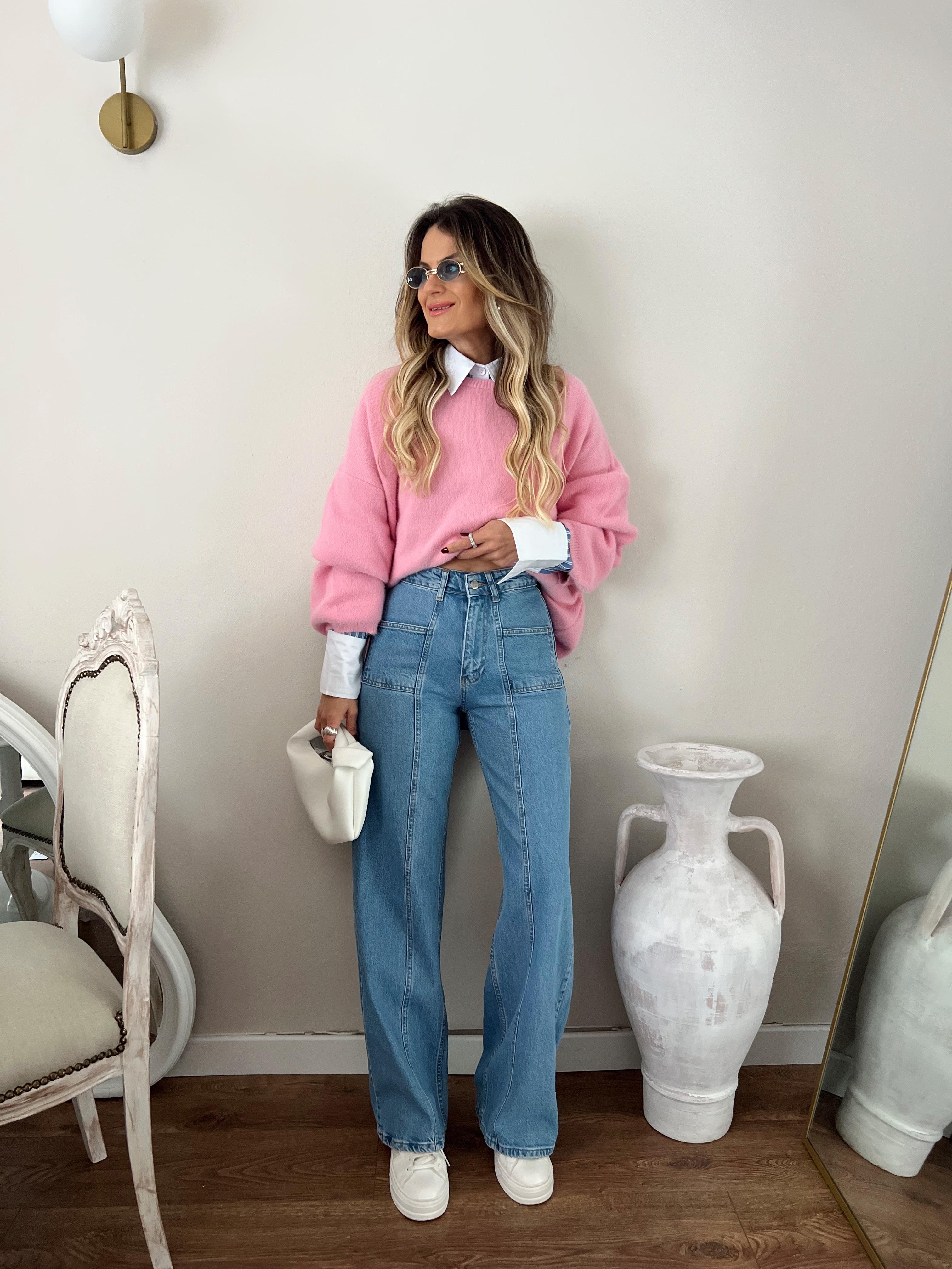 Nişantaşı Butik DİKİŞ DETAY CEPLİ DENİM MAVİ