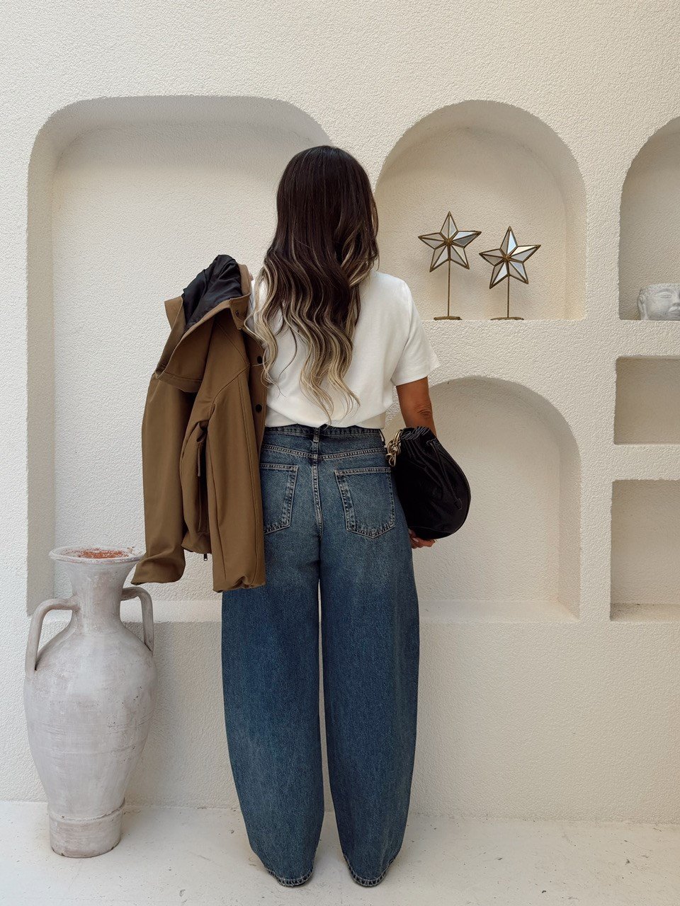 Nişantaşı Butik DİKİŞ DETAY YÜKSEK BEL BARREL JEAN