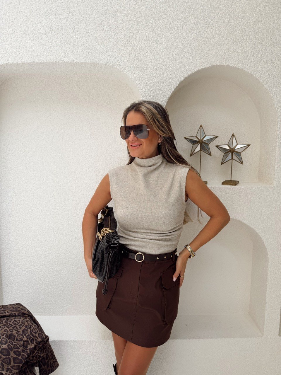Nişantaşı Butik DRAPE DETAY SELANİK TRİKO BEJ