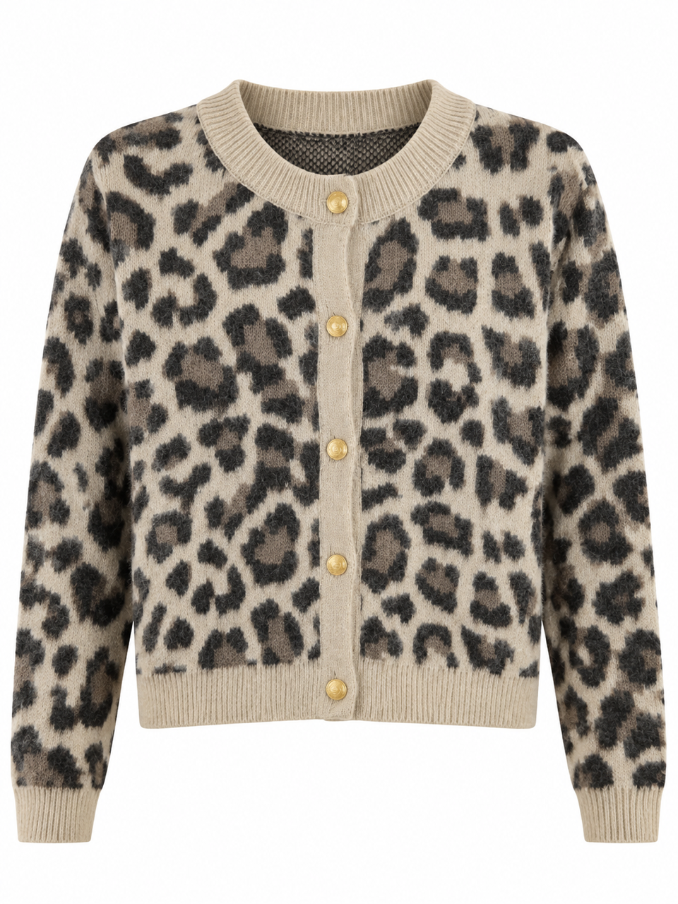 Nişantaşı Butik DÜĞME DETAY SOFT LEOPAR YUMOS HIRKA