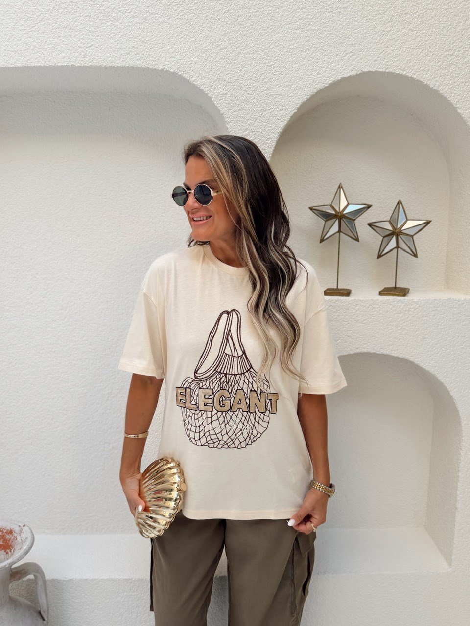 Nişantaşı Butik ELEGANT PUL VE NAKIŞ DETAY TSHİRT