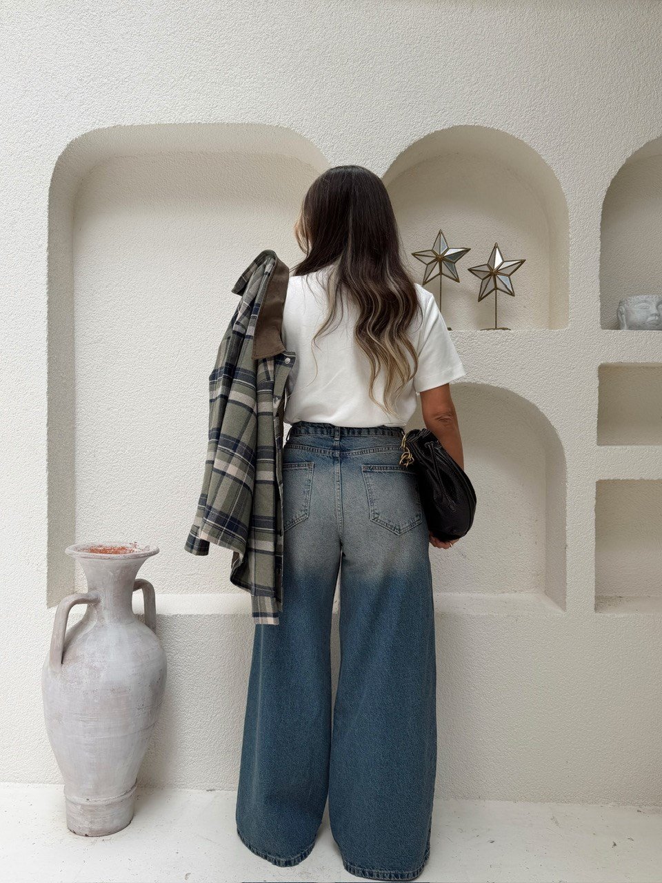 Nişantaşı Butik ESKİTME MAVİ YIKAMALI STRAİGHT JEAN