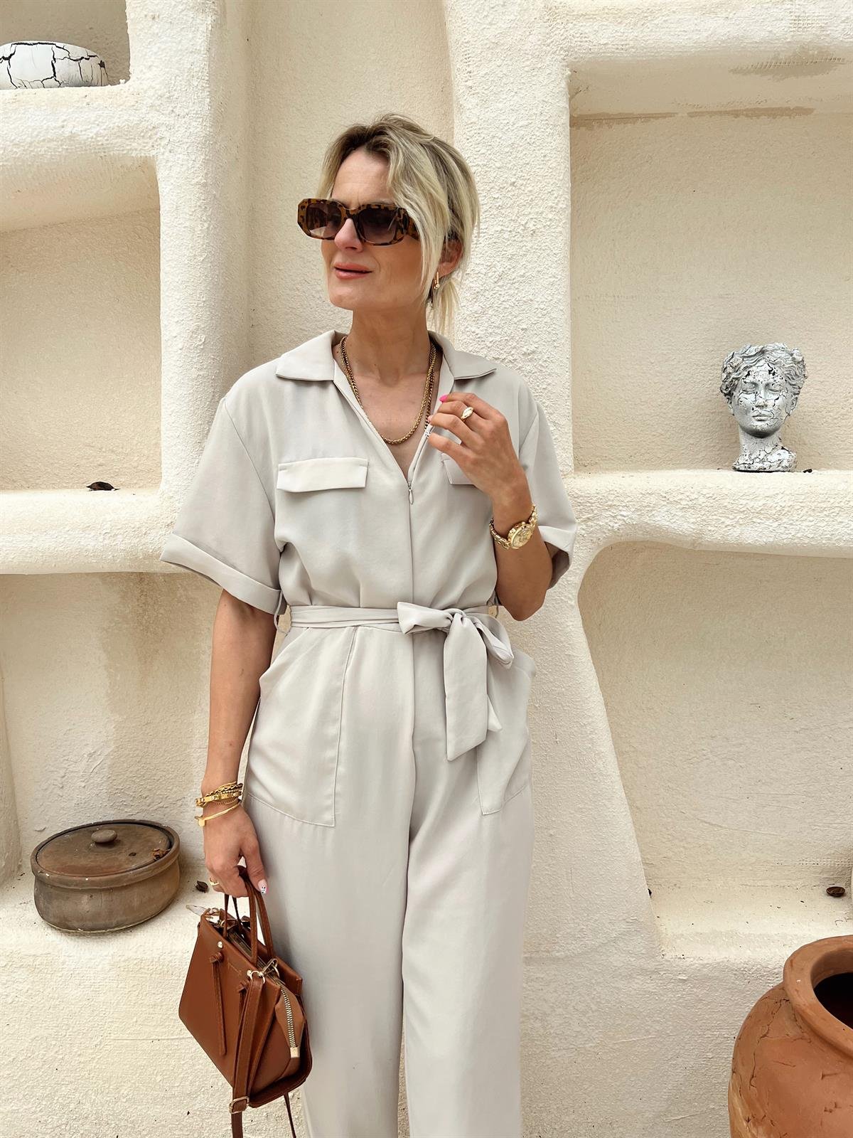 Nişantaşı Butik FERMUARLI TULUM BEJ