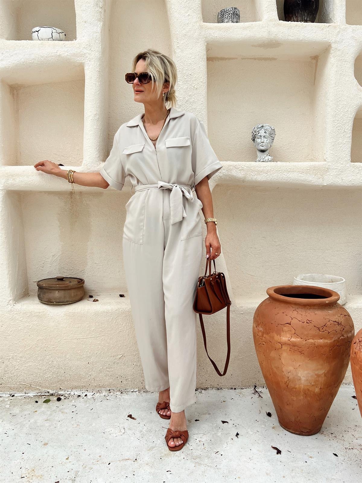 Nişantaşı Butik FERMUARLI TULUM BEJ