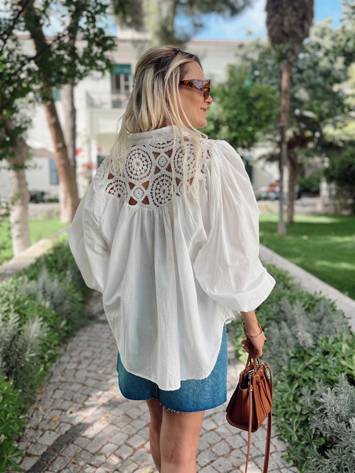 Nişantaşı Butik FİSTO  NAKIŞ İŞLEME  PAMUK GÖMLEK