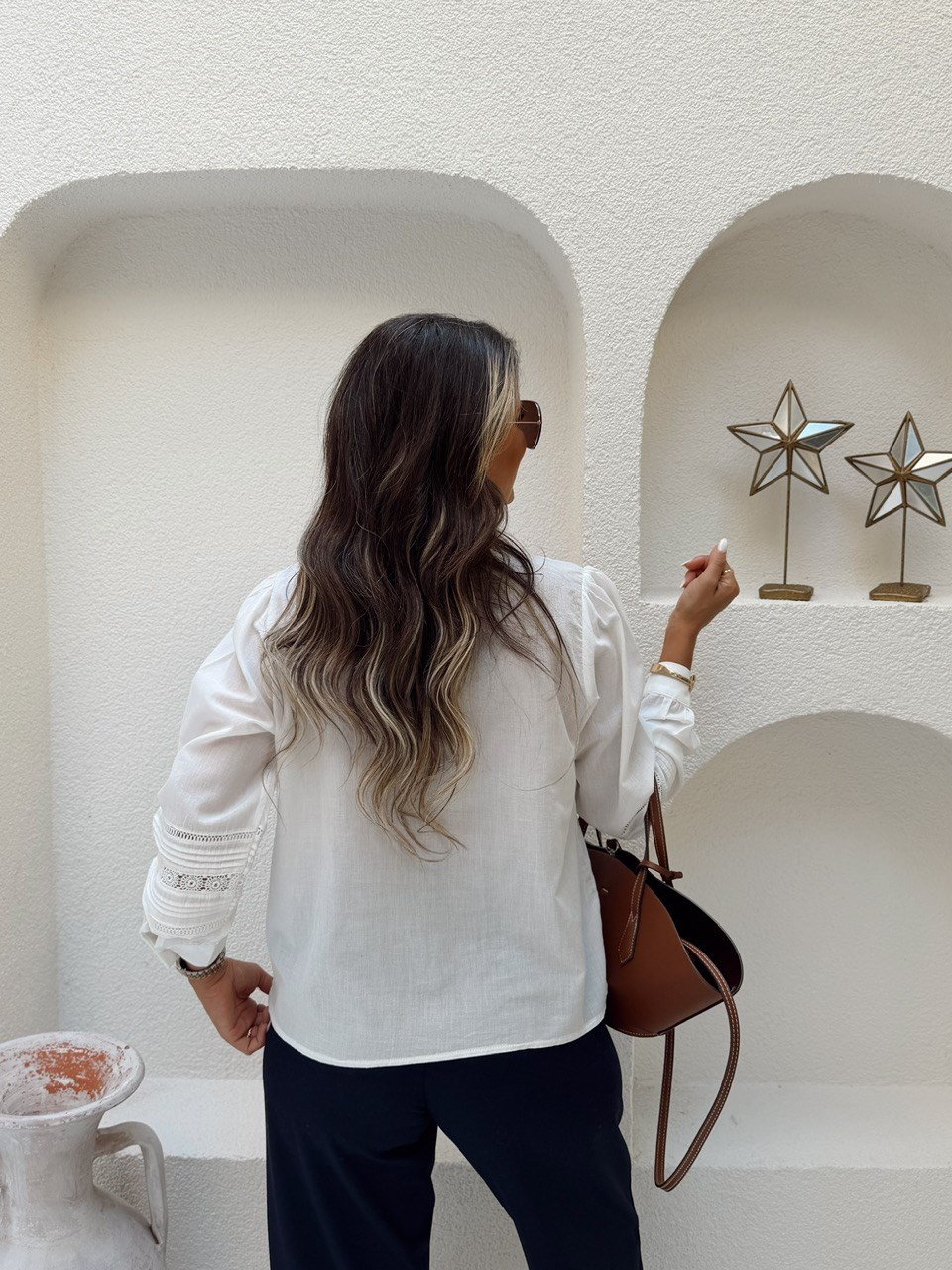 Nişantaşı Butik FİSTO NAKIŞ İŞLEME PAMUK GÖMLEK