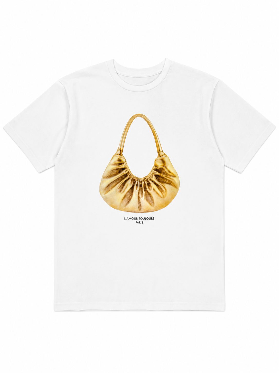 Nişantaşı Butik GOLD ÇANTA BASKILI TSHİRT