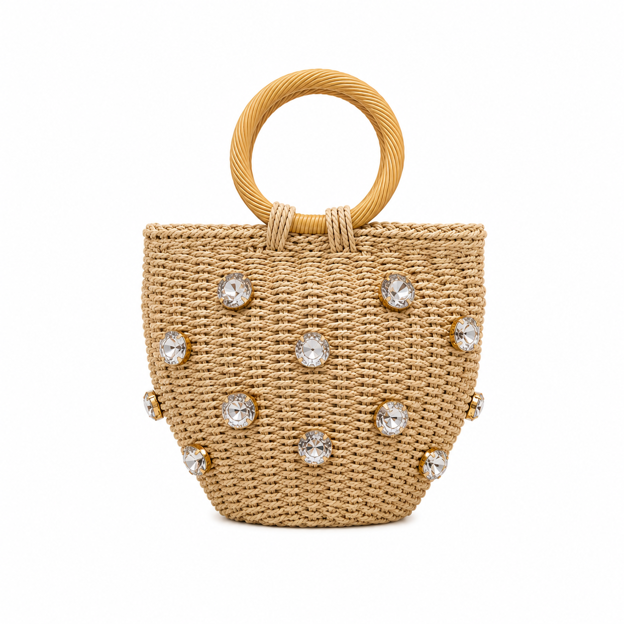 Nişantaşı Butik İRİ TAŞ ÇANTA NATURAL