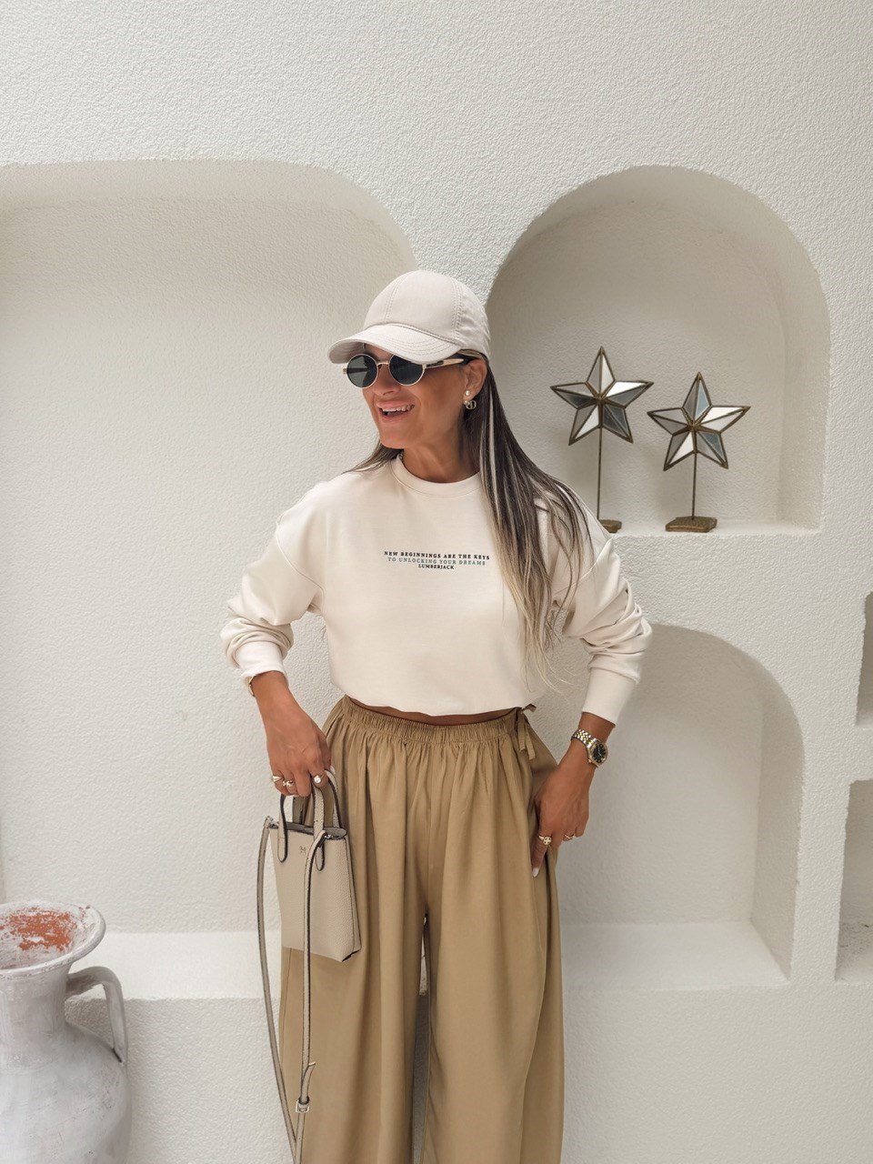 Nişantaşı Butik KABARTMA YAZILI BEL DETAY MODAL SWEAT BASİC