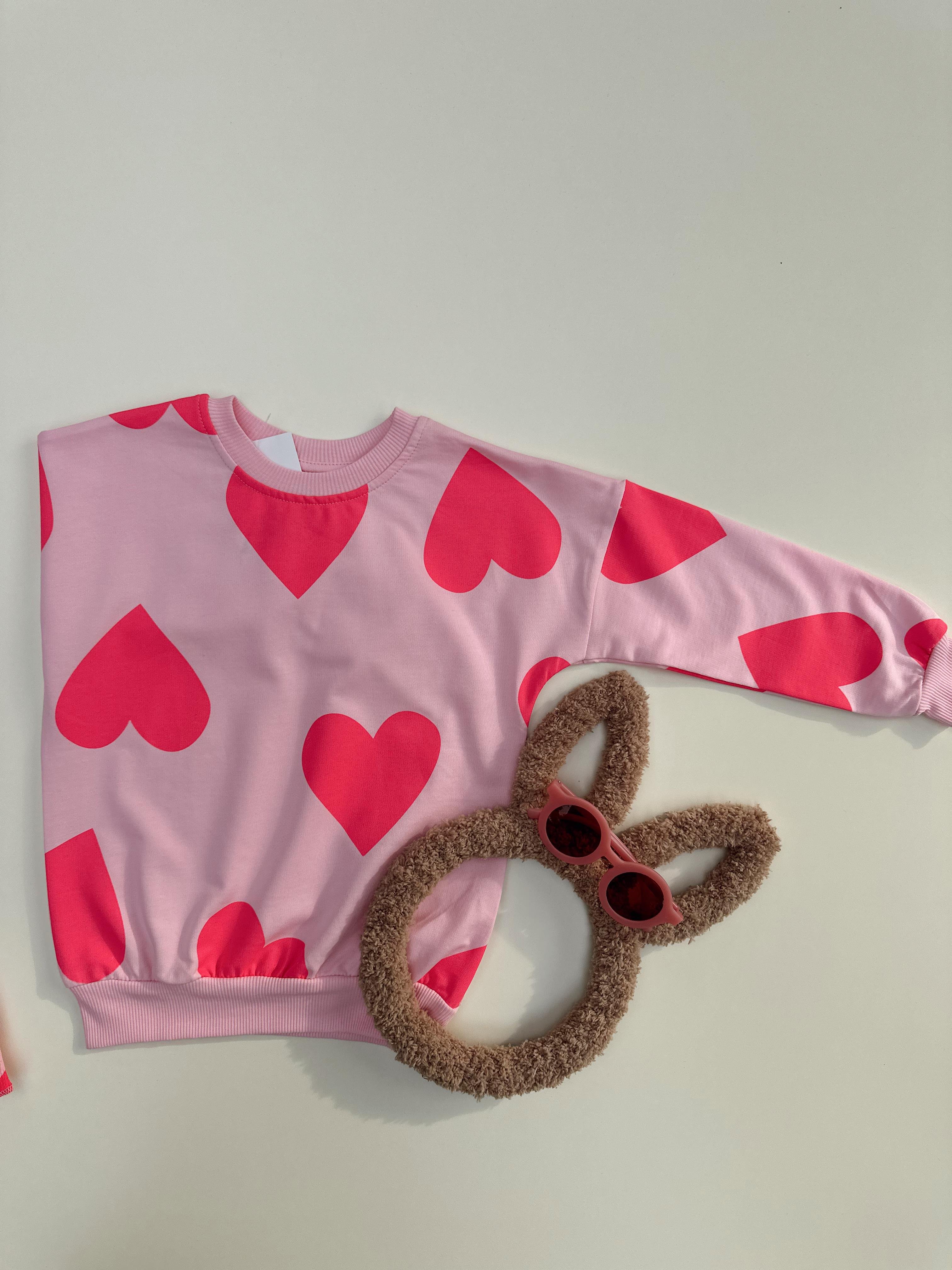 Nişantaşı Kids KALP DESEN PEMBE  2'Lİ TAKIM