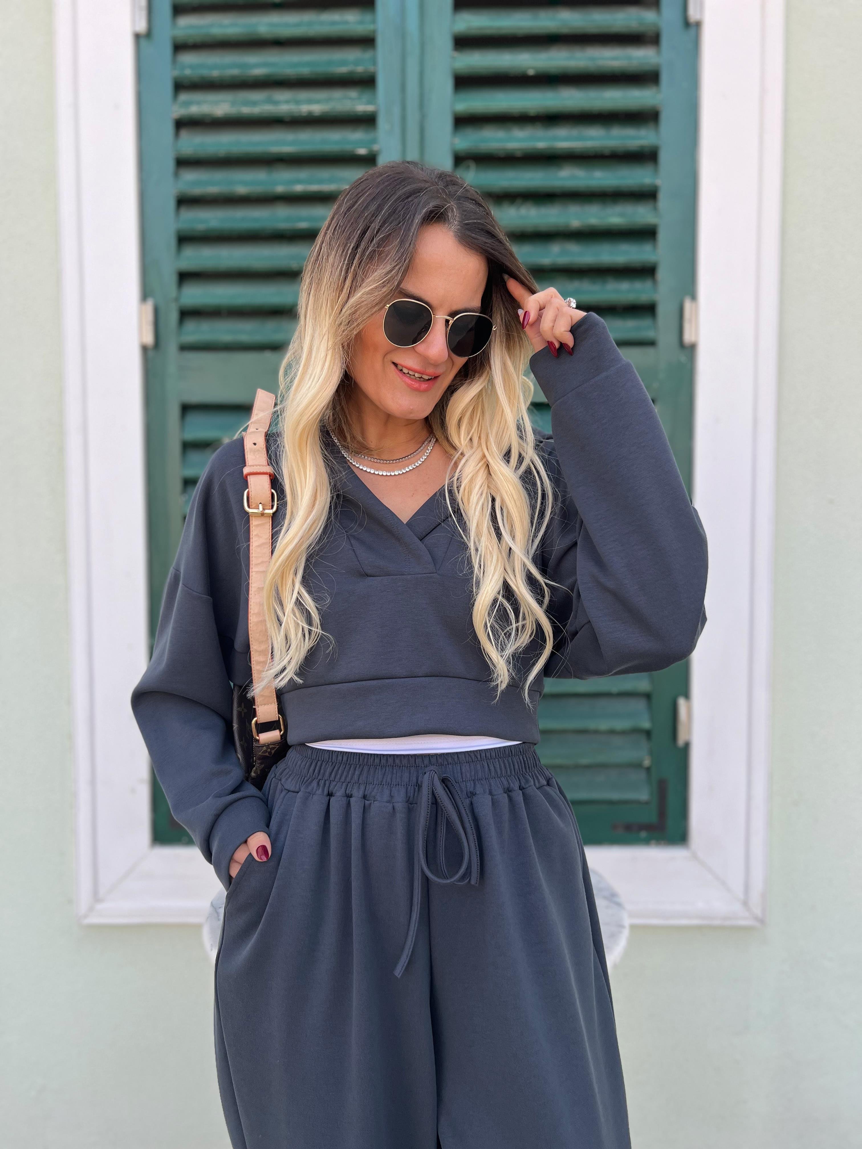 Nişantaşı Butik KAPÜŞONLU SWEAT PANTOLON TAKIM İNDİGO